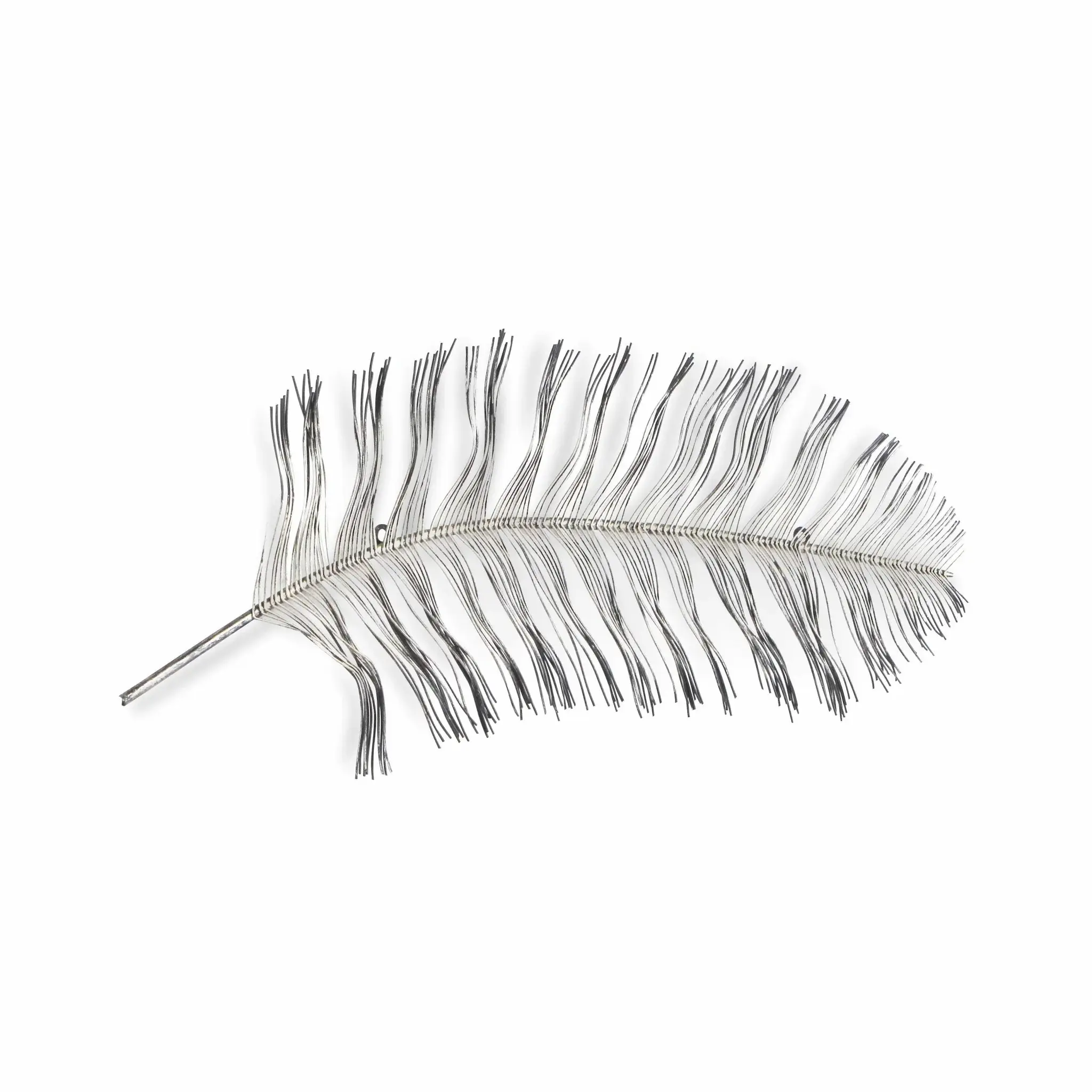 Black And Silver Metal Peacock Feather Wall Decor - Image 3