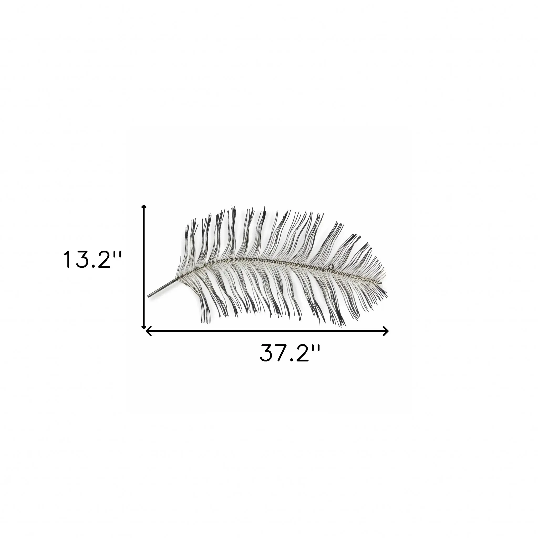 Black And Silver Metal Peacock Feather Wall Decor - Image 6