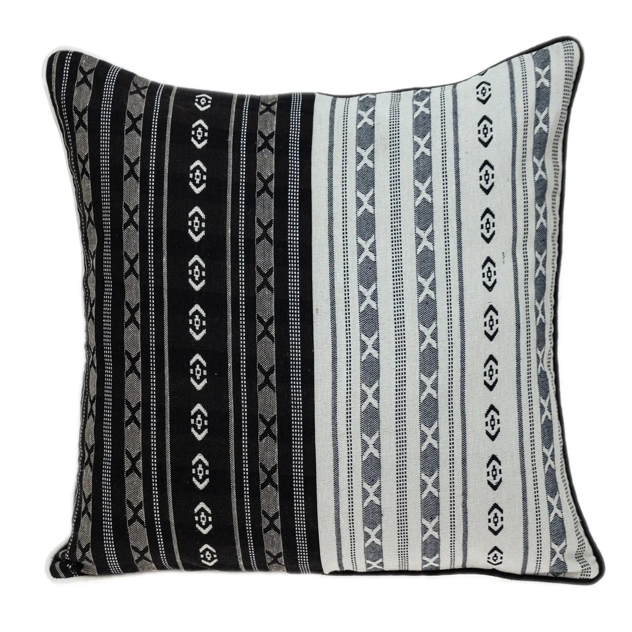 Black And White Abstract Accent Pillow - Image 2