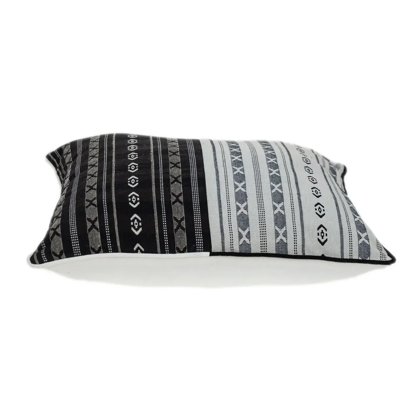 Black And White Abstract Accent Pillow - Image 4