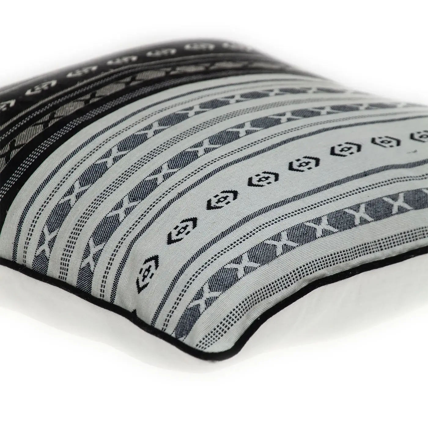 Black And White Abstract Accent Pillow - Image 5