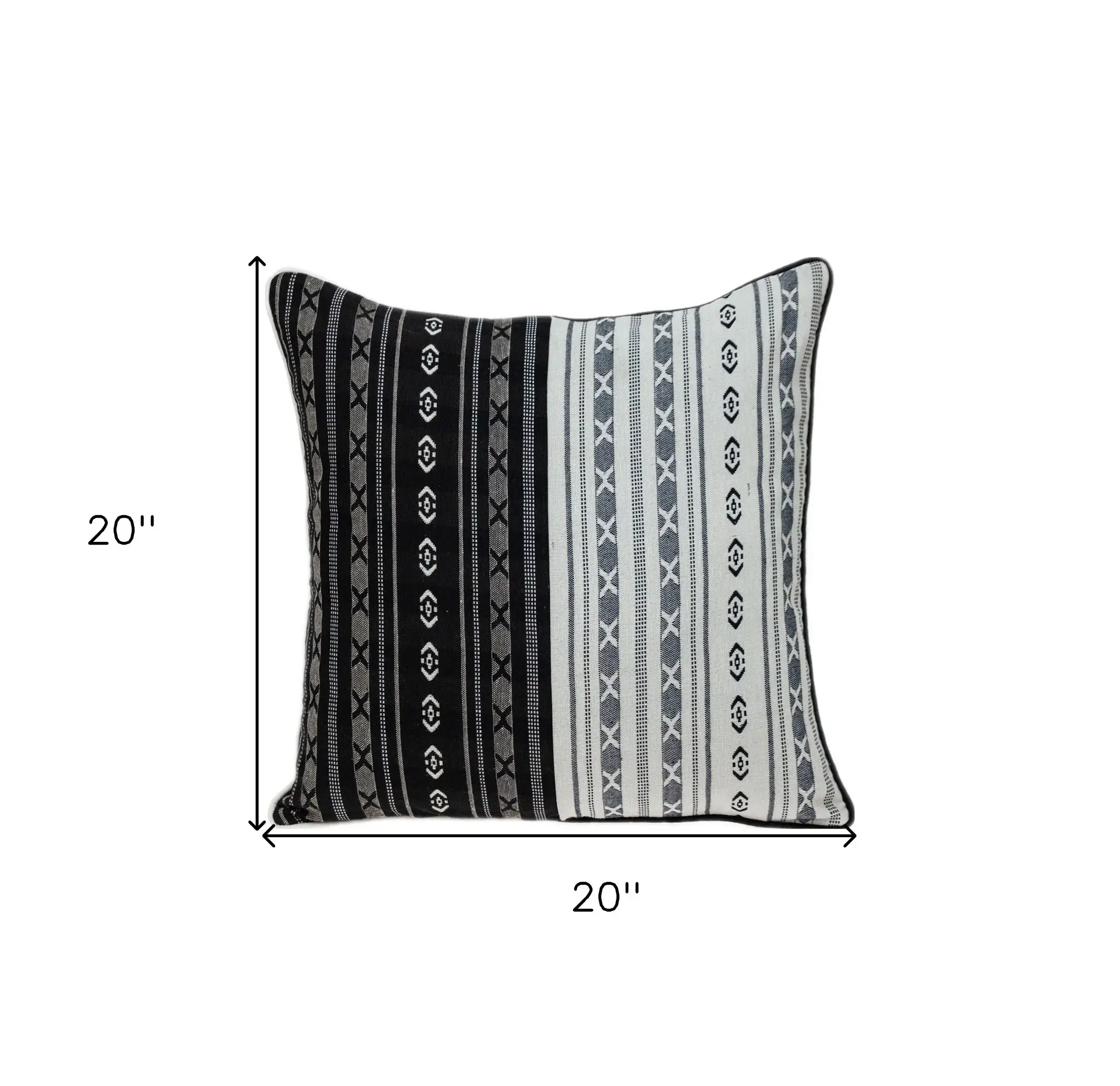 Black And White Abstract Accent Pillow - Image 9