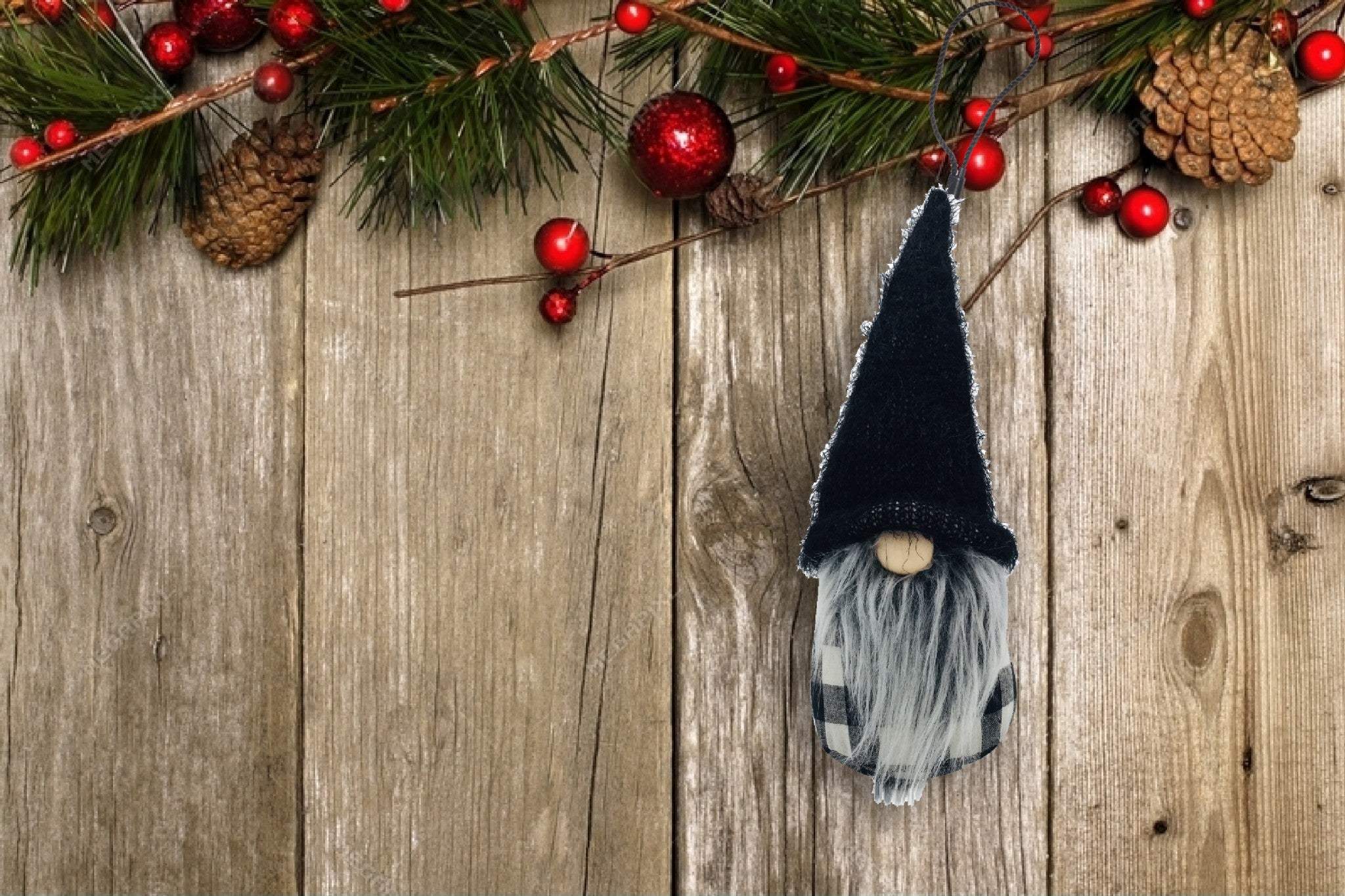 Black and White Buffalo Check Groovy Gnome - Image 3