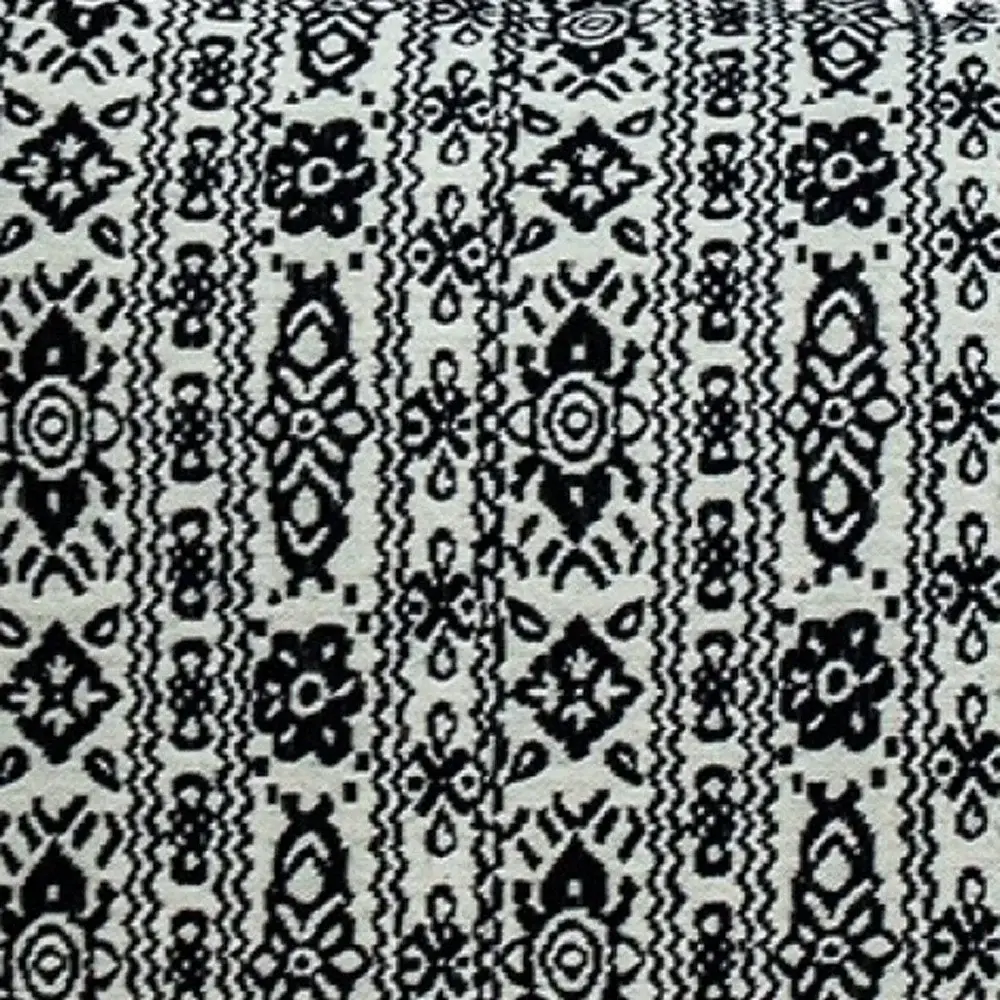 Black And White Geometric Fringe Throw Pillow - Image 6