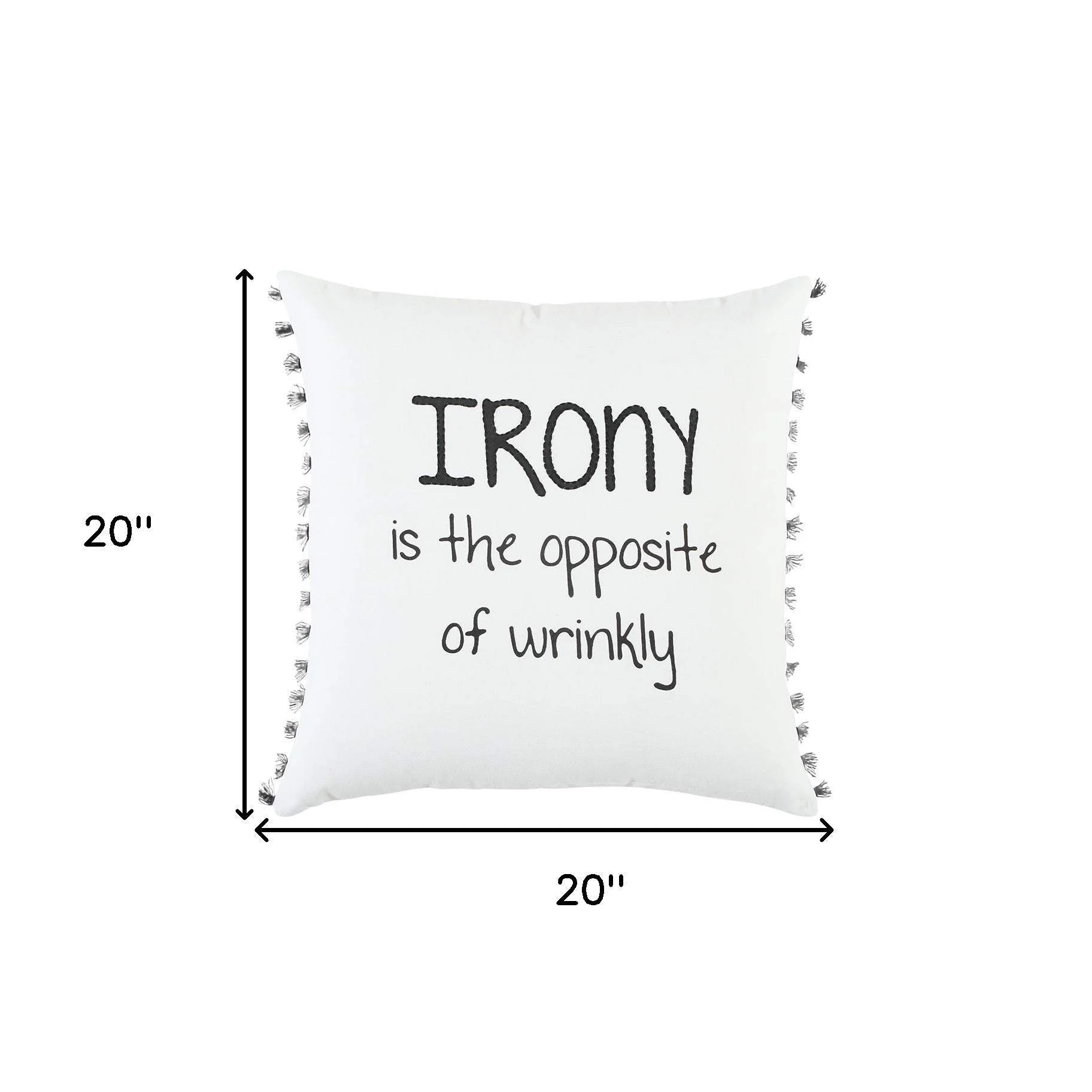 Black and White Irony Fun Message Throw Pillow - Image 6