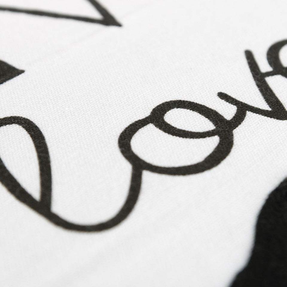 Black and White Live Love Bark Modern Throw Pillow - Image 5