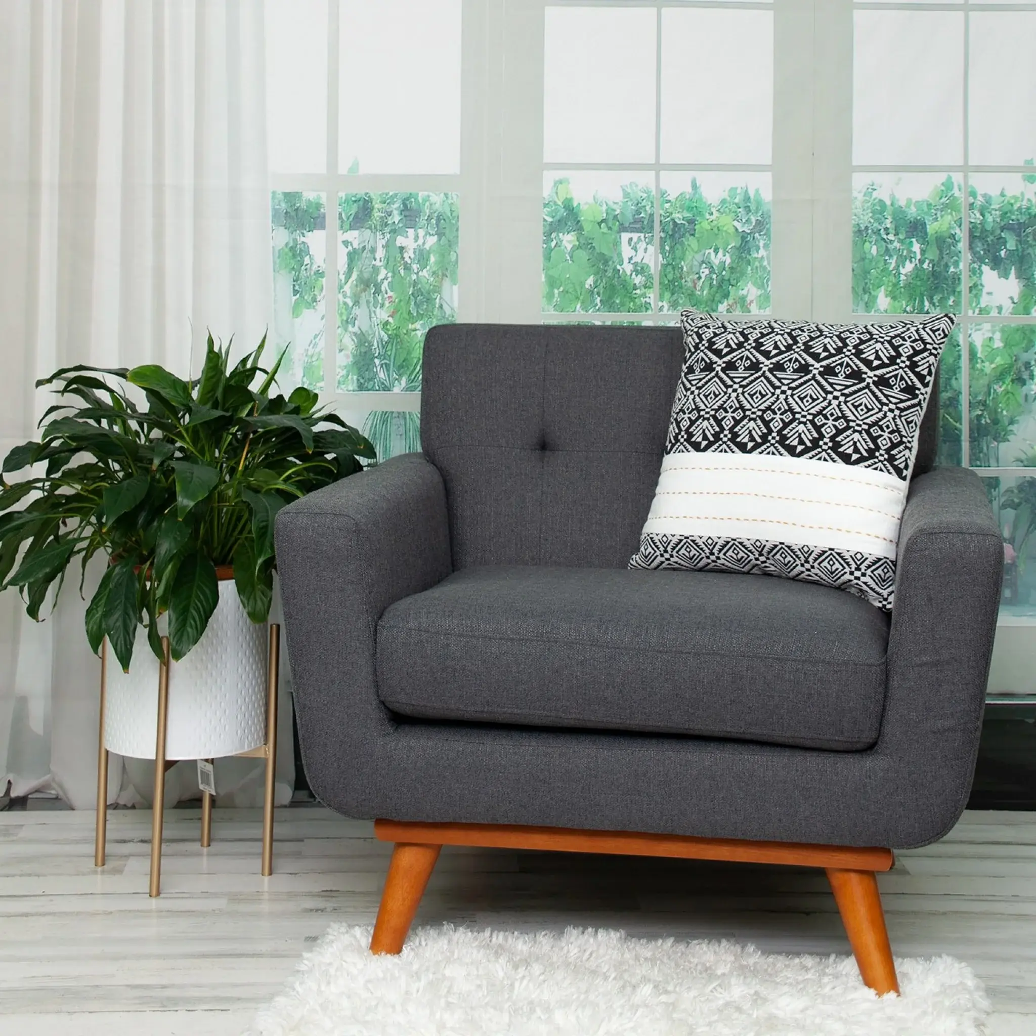 Black And White Modern Throw Pillow - Image 8