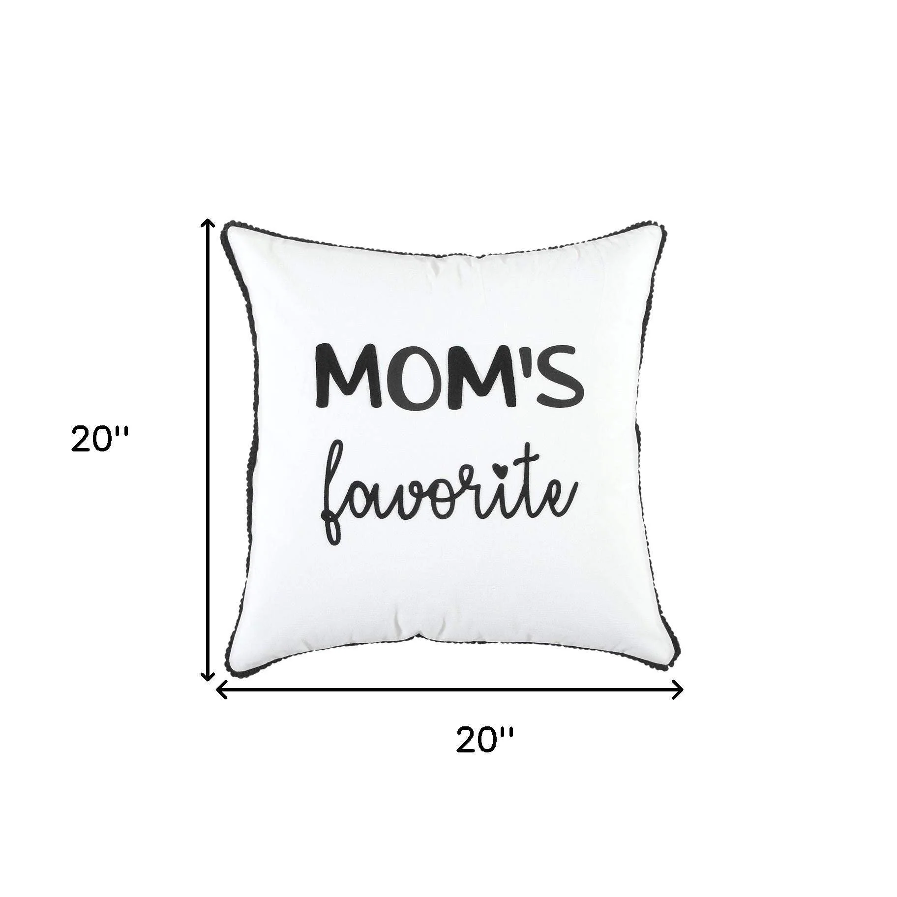 Black and White Moms Favorite Modern Throw Pillow - Image 7