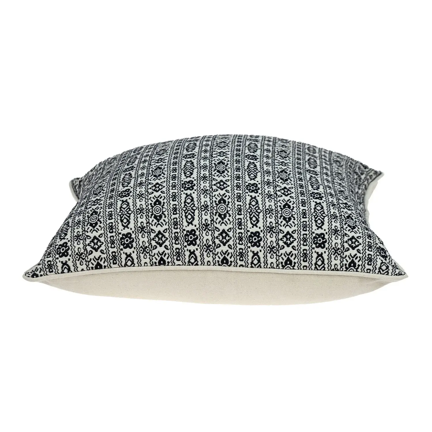 Black And White Vintage Design Throw Pillow - Image 4