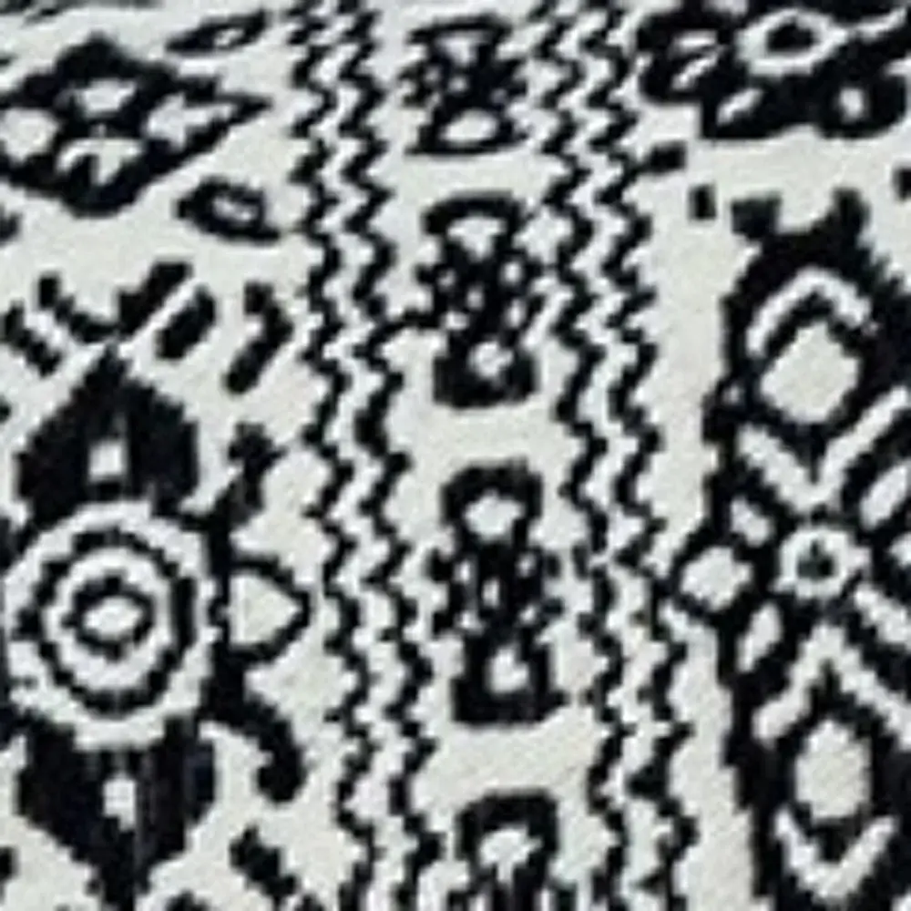 Black And White Vintage Design Throw Pillow - Image 7