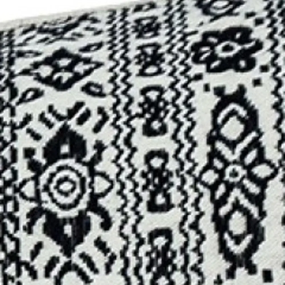 Black And White Vintage Design Throw Pillow - Image 8