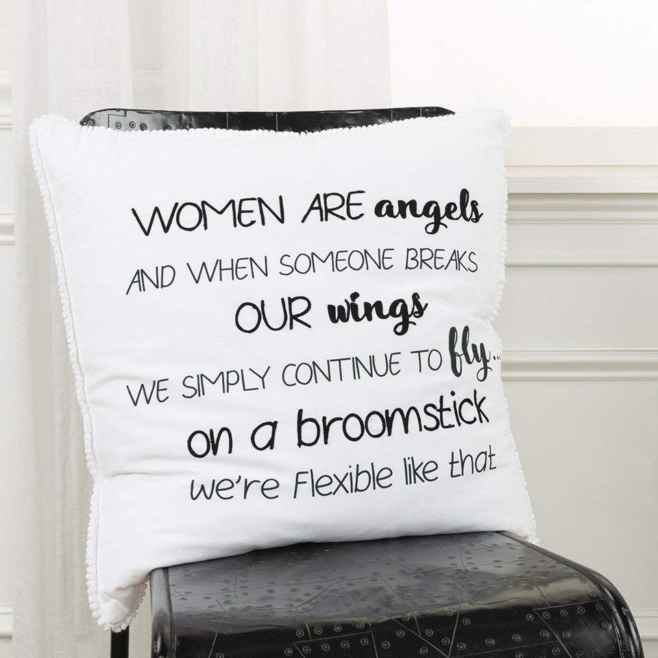 Black and White Women Are Angels Throw Pillow - Image 5