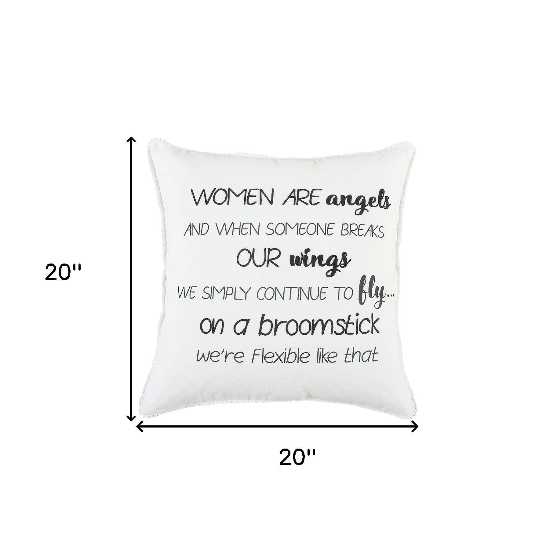 Black and White Women Are Angels Throw Pillow - Image 6