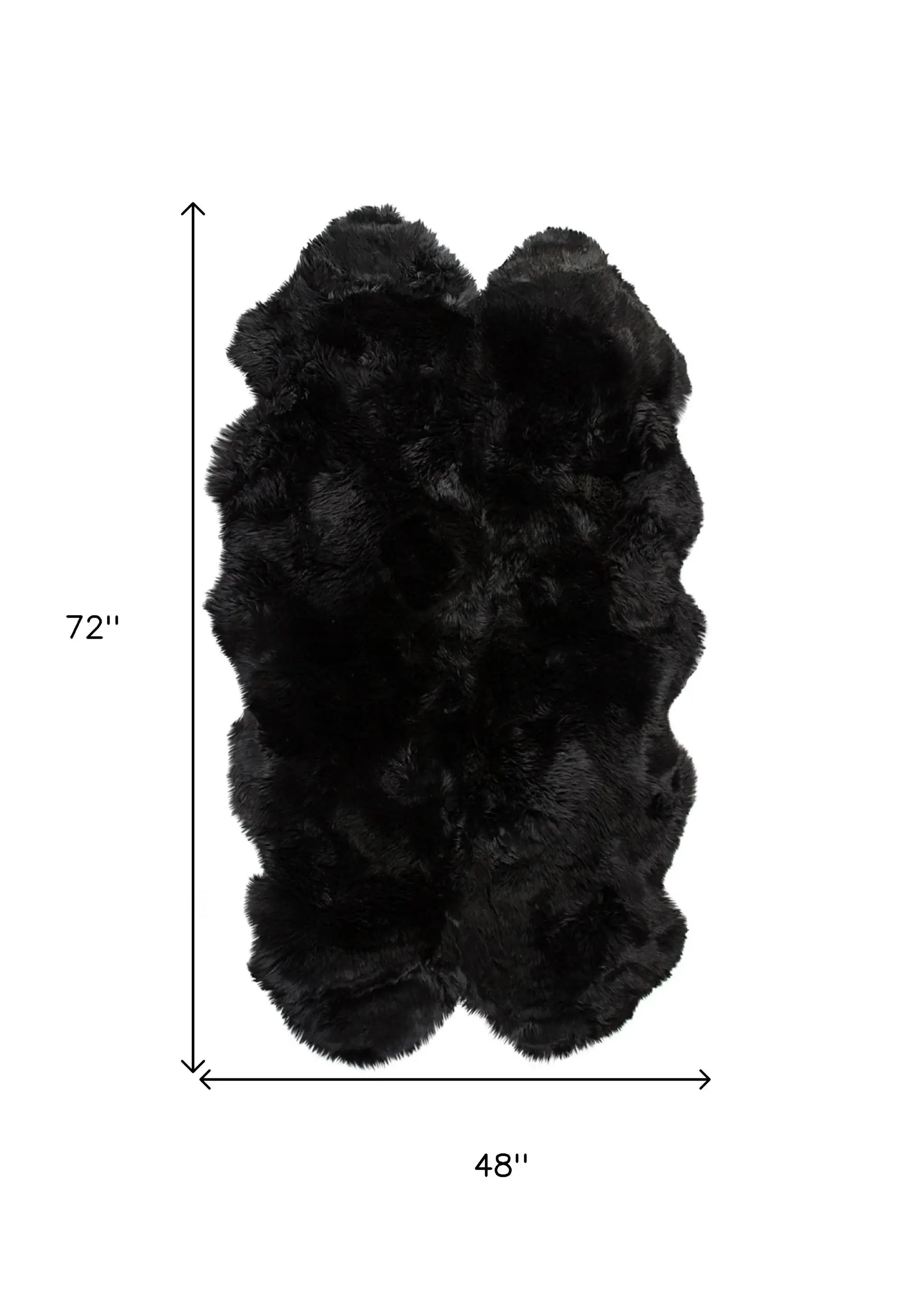 Black Animal Print Area Rug - Image 3
