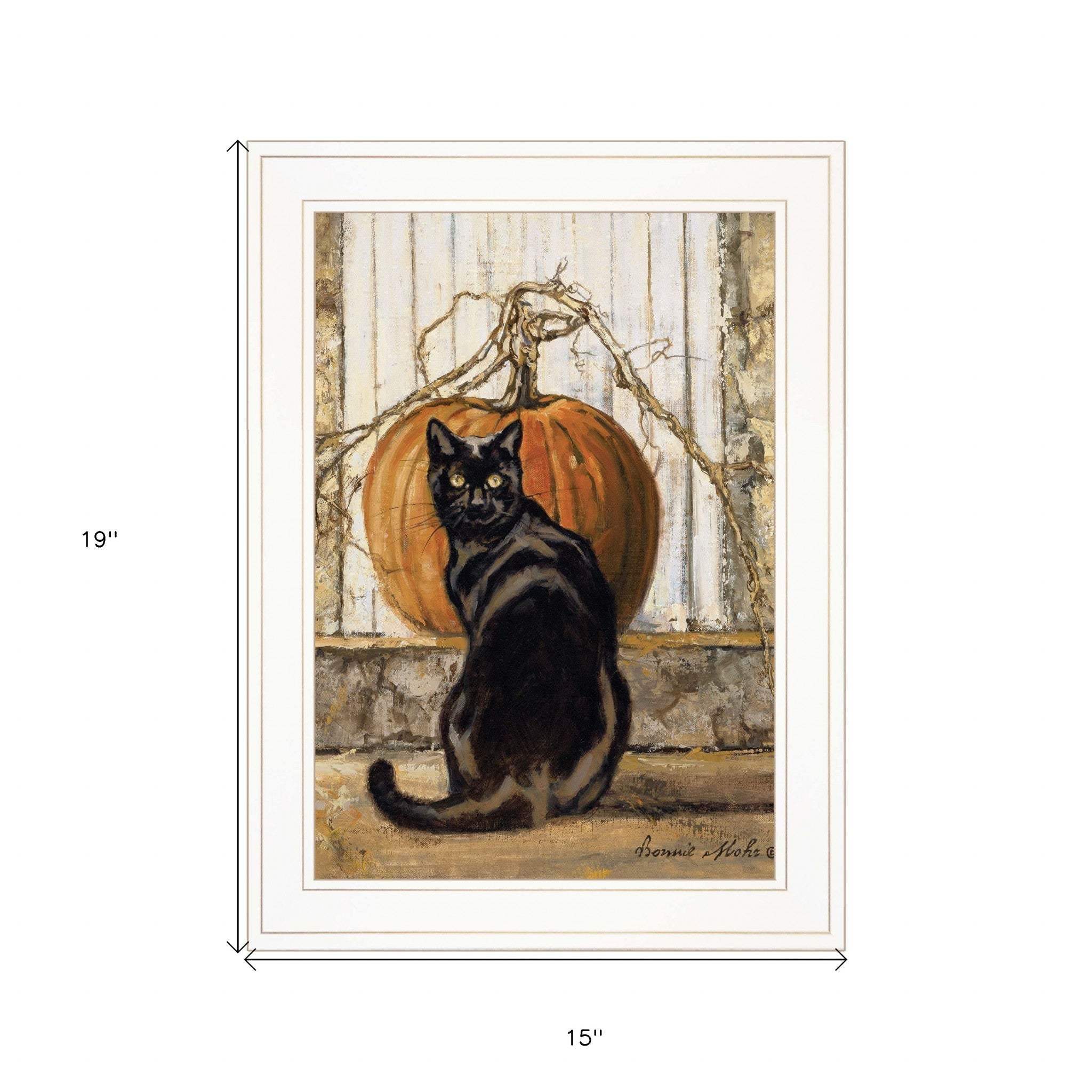 Black Cat 1 White Framed Print Wall Art - Image 5