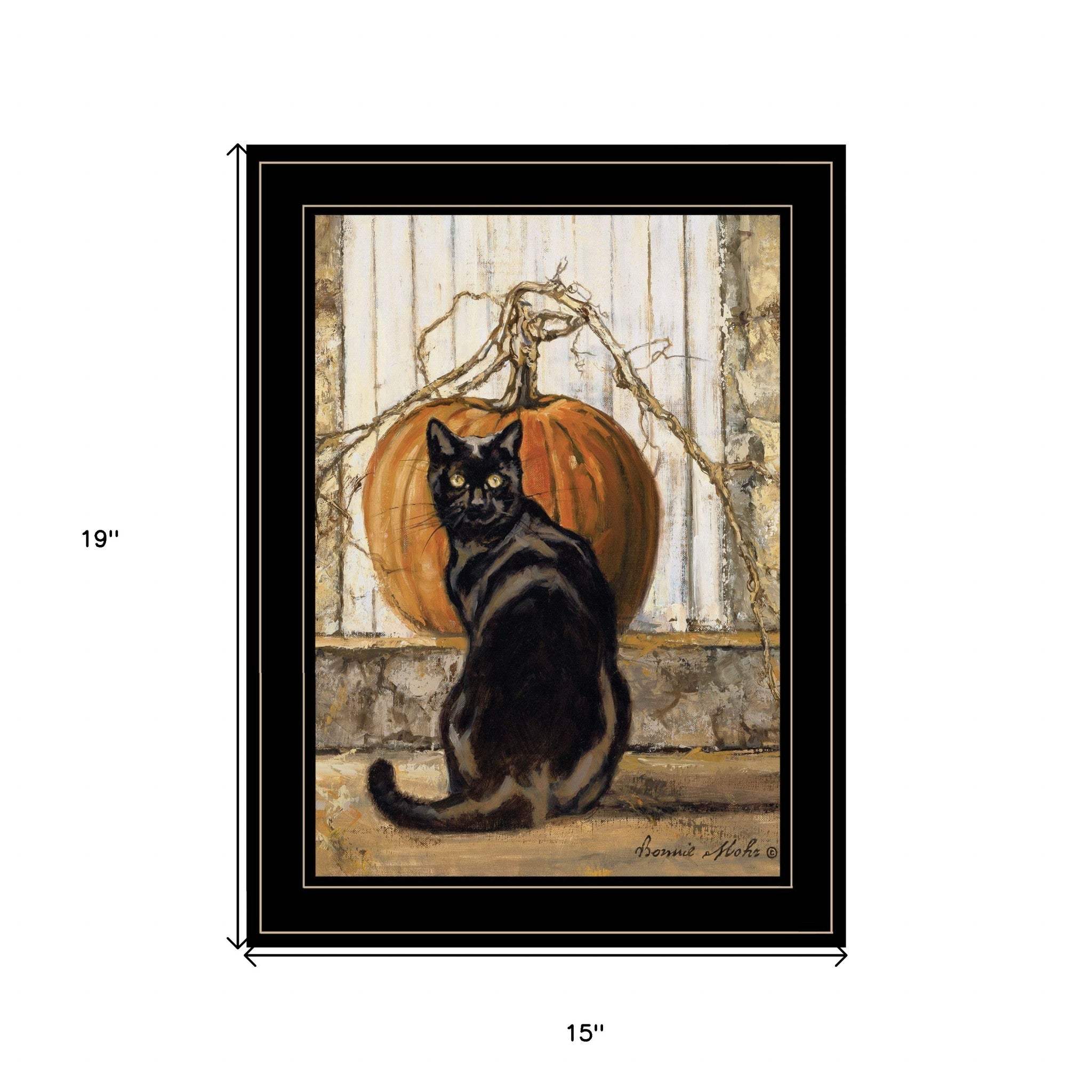 Black Cat 2 Black Framed Print Wall Art - Image 5
