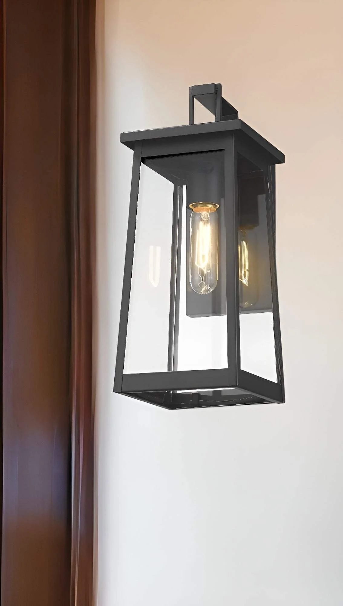 Black Contempo Elongated Outdoor Wall Light - Image 2