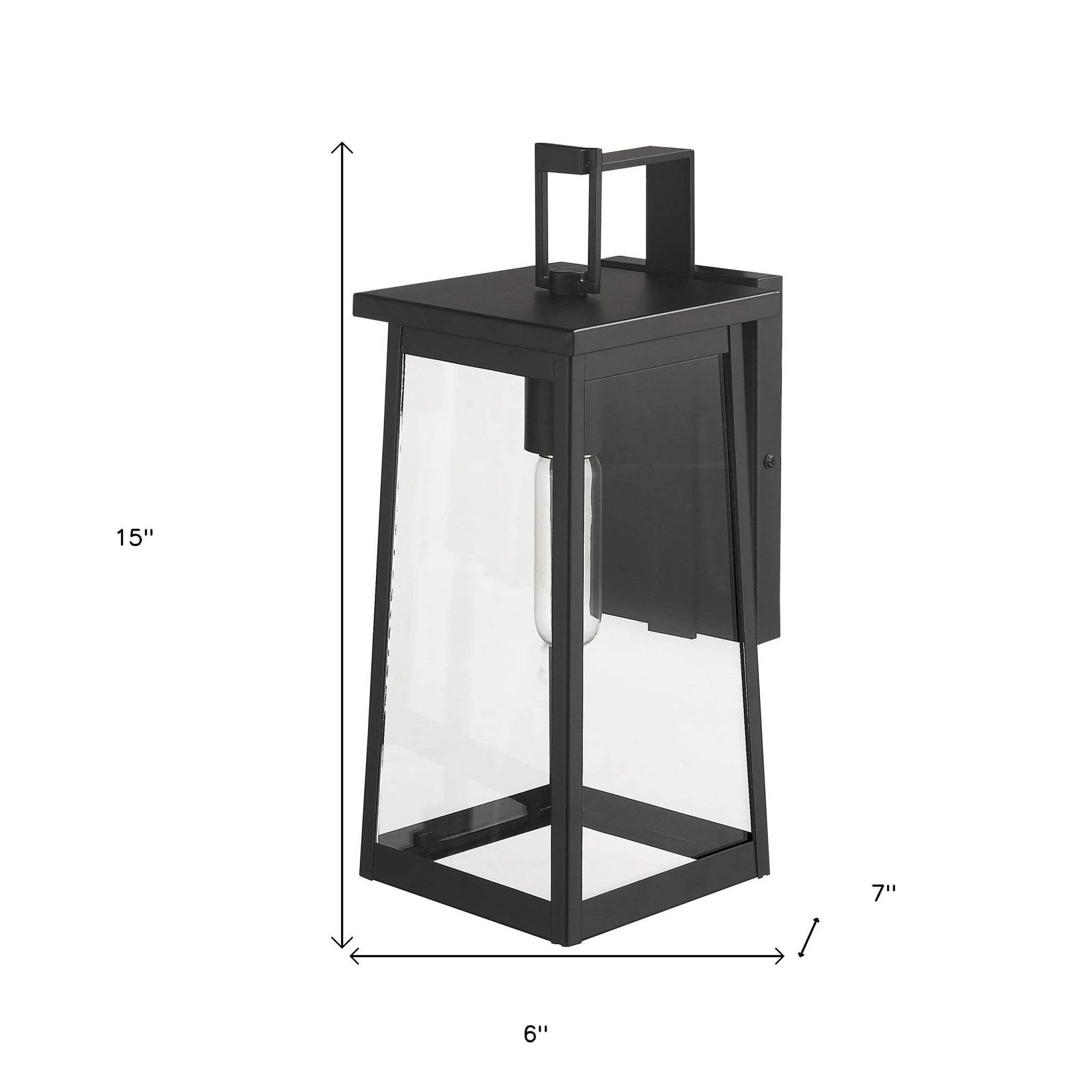 Black Contempo Elongated Outdoor Wall Light - Image 8