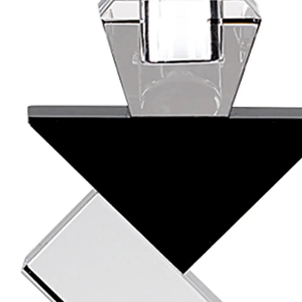 Black Crystal Geometric Tabletop Pillar Candle Holders - Image 4
