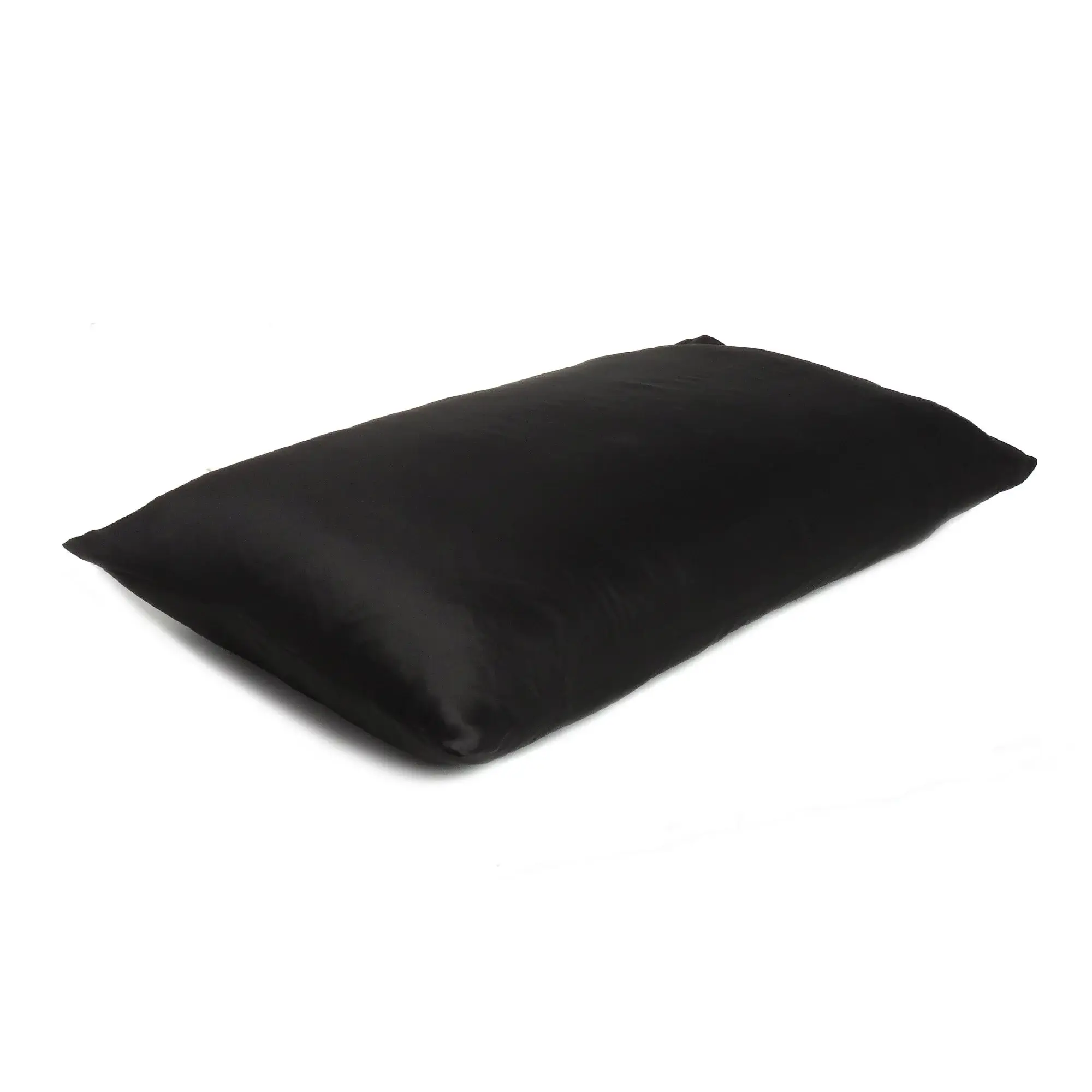 Black Dreamy Set Of 2 Silky Satin Queen Pillowcases - Image 3