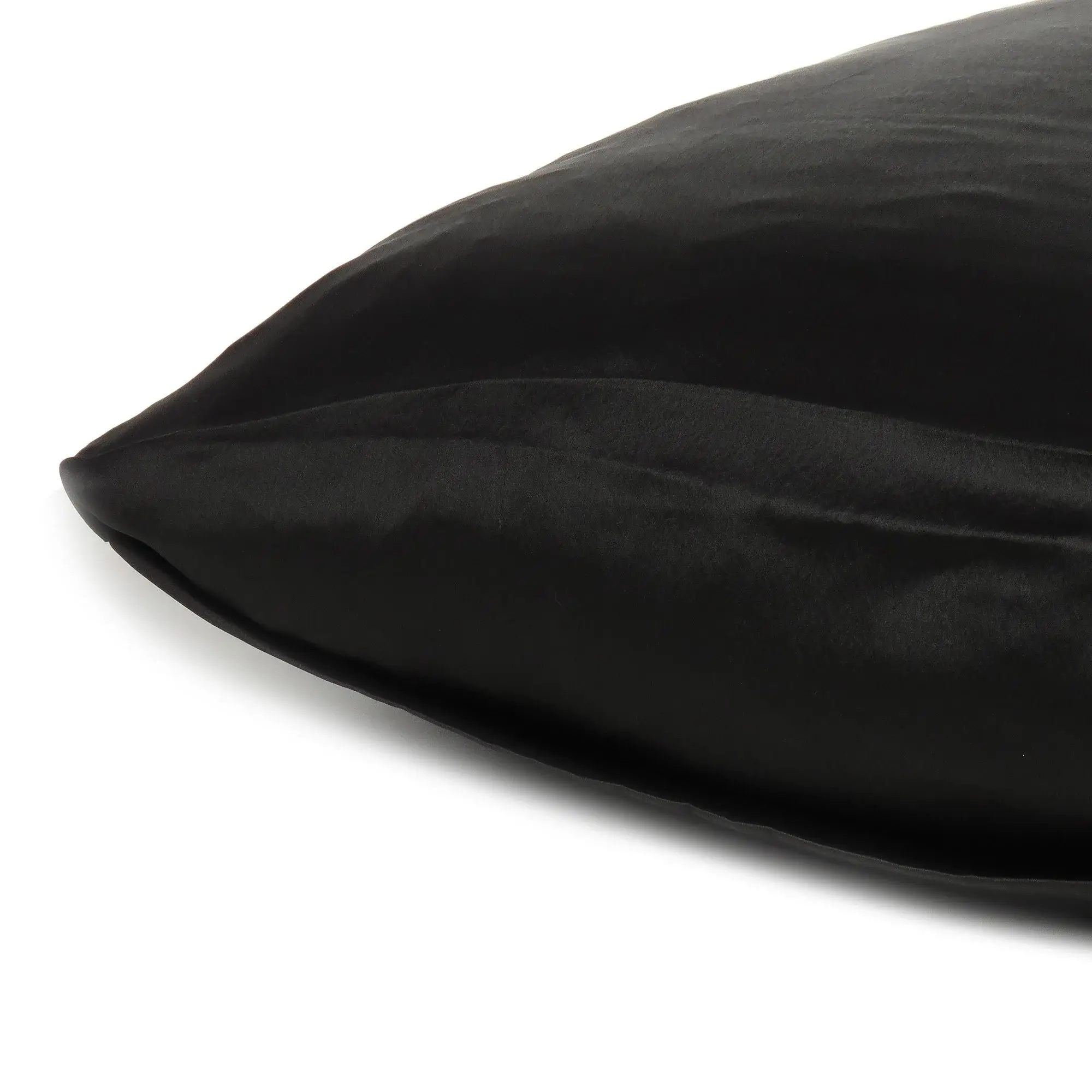 Black Dreamy Set Of 2 Silky Satin Standard Pillowcases - Image 5