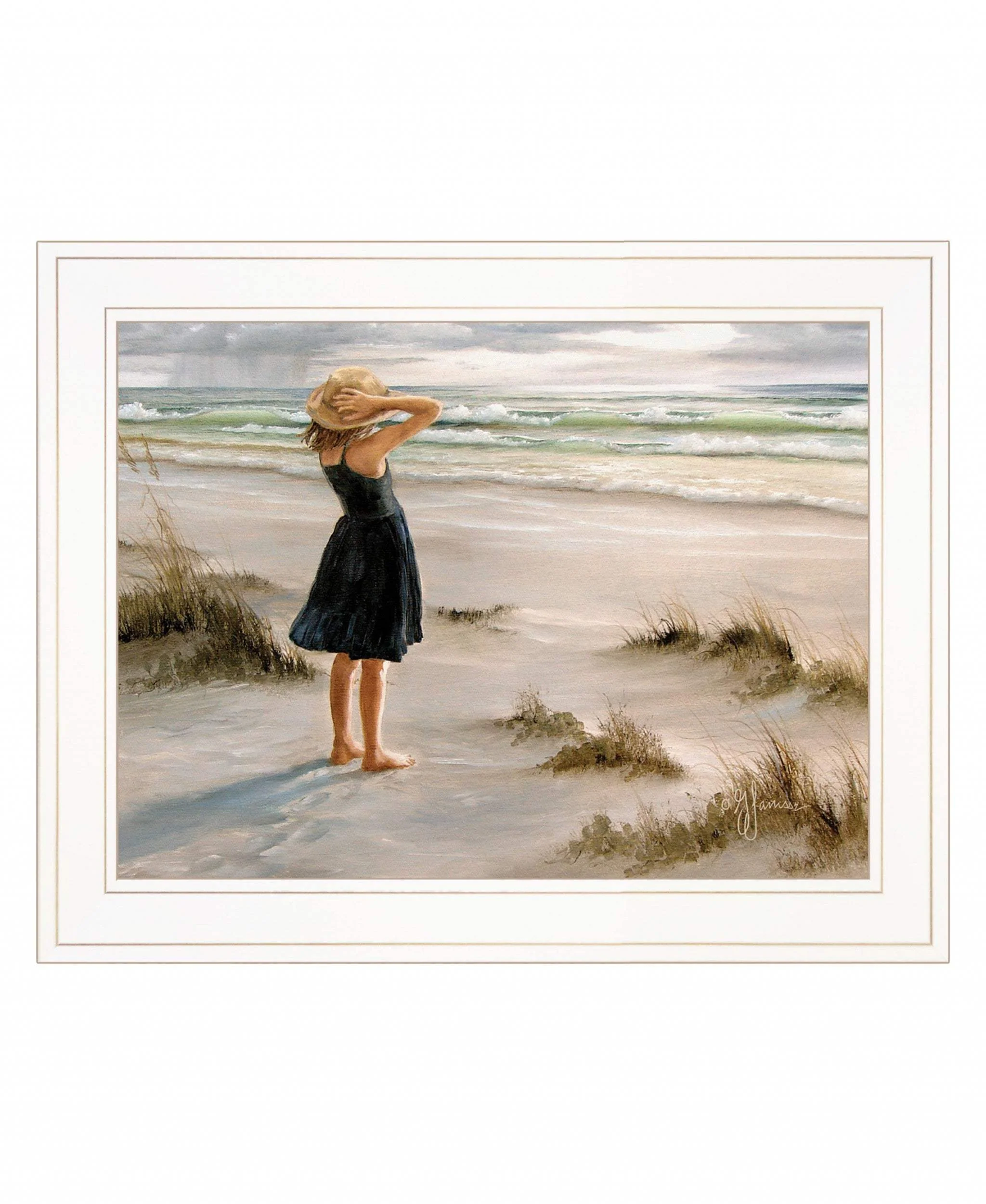 Black Dress 1 White Framed Print Wall Art - Image 2