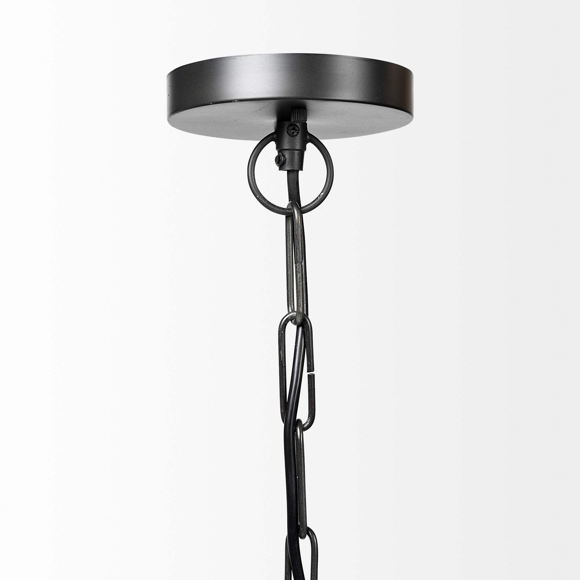 Black Lantern Metal Dimmable Ceiling Light With Black Shades - Image 3