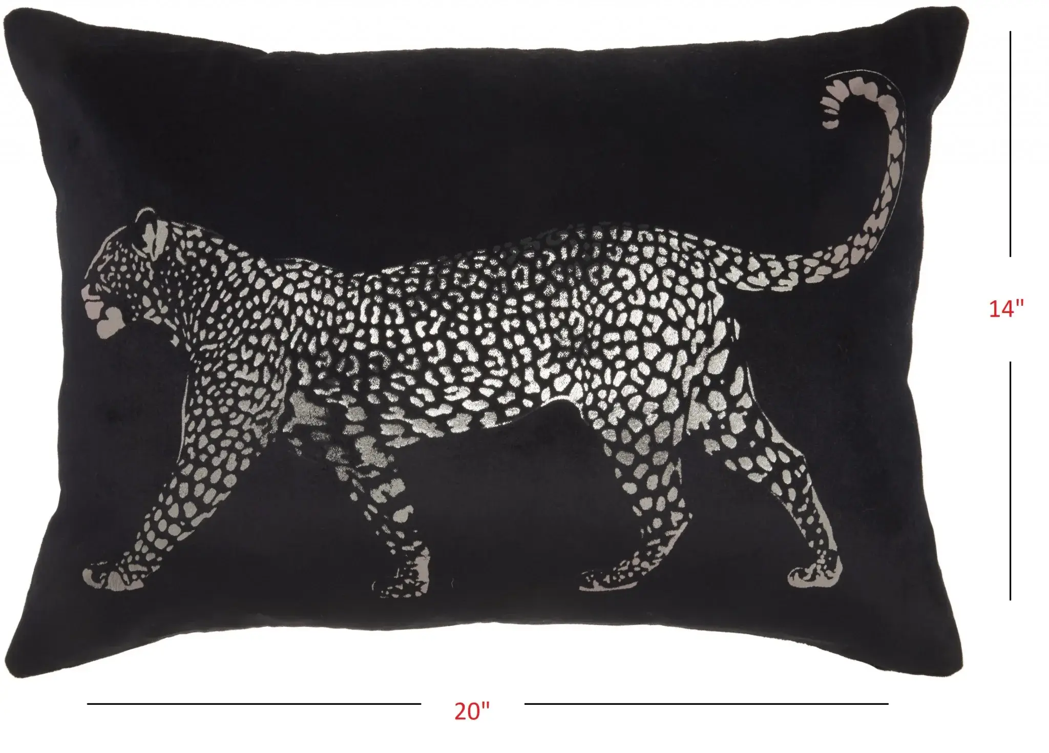 Black Leopard Lumbar Pillow - Image 6