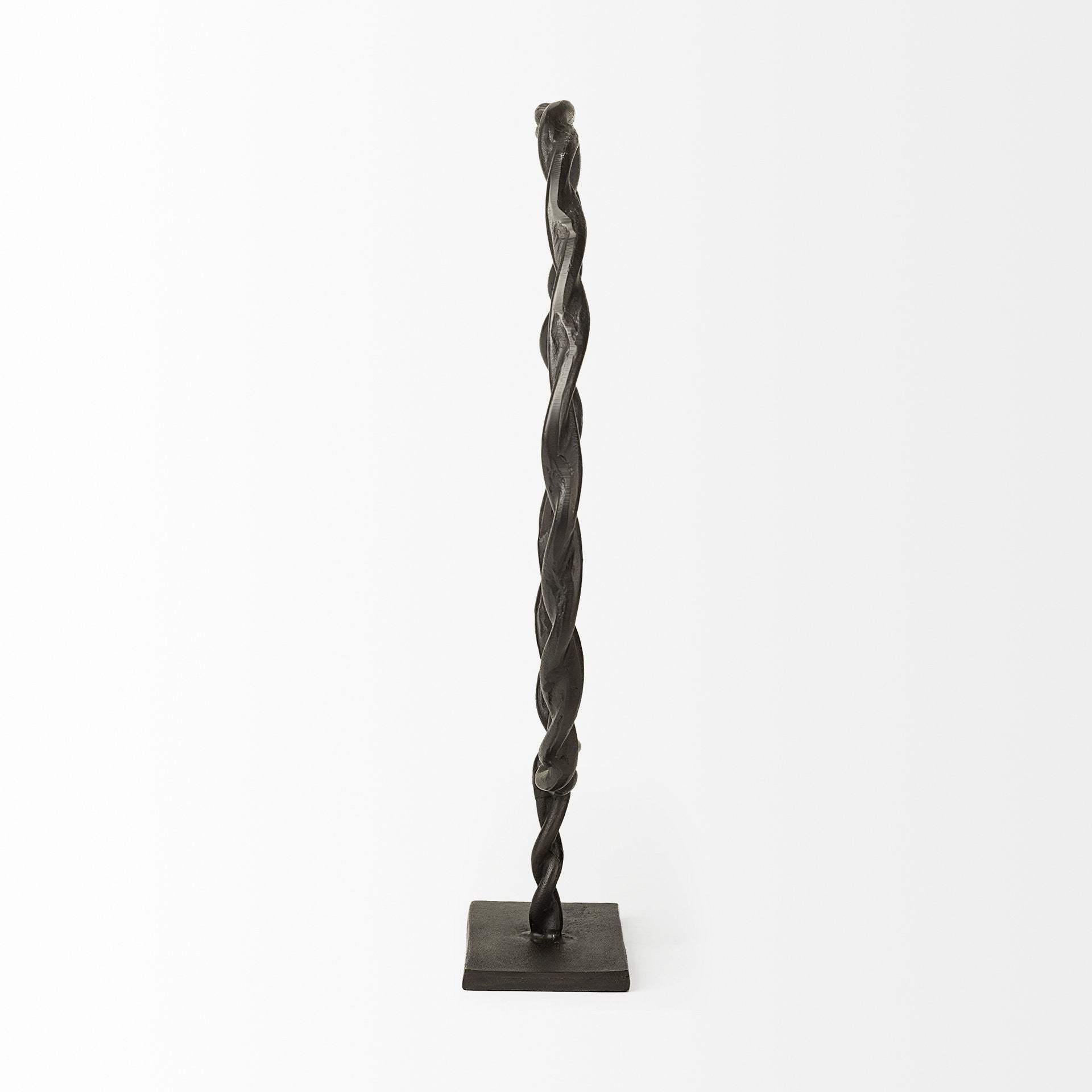 Black Metal Braided Sculpture - Image 3