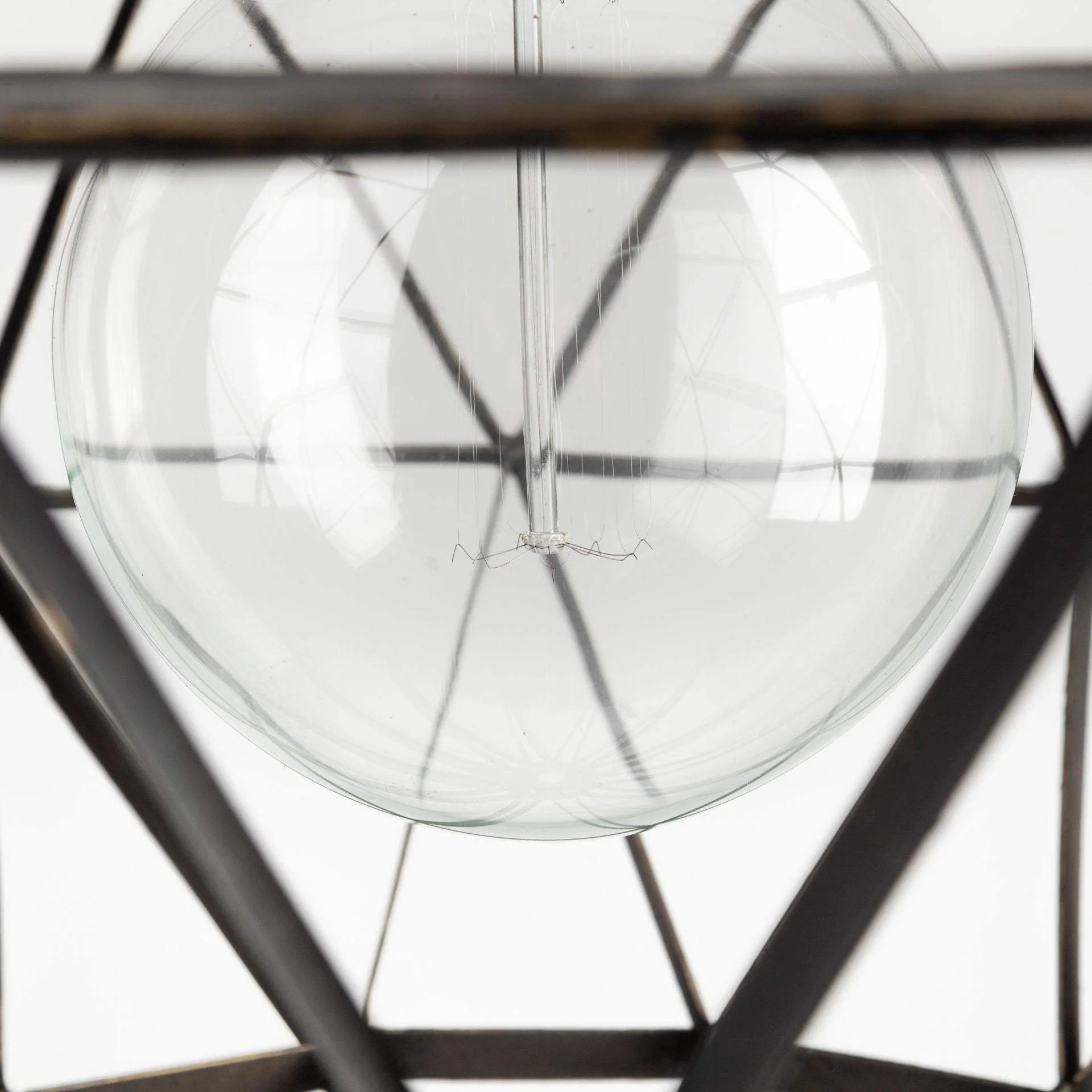 Black Metal Geometric Globe Hanging Light - Image 7