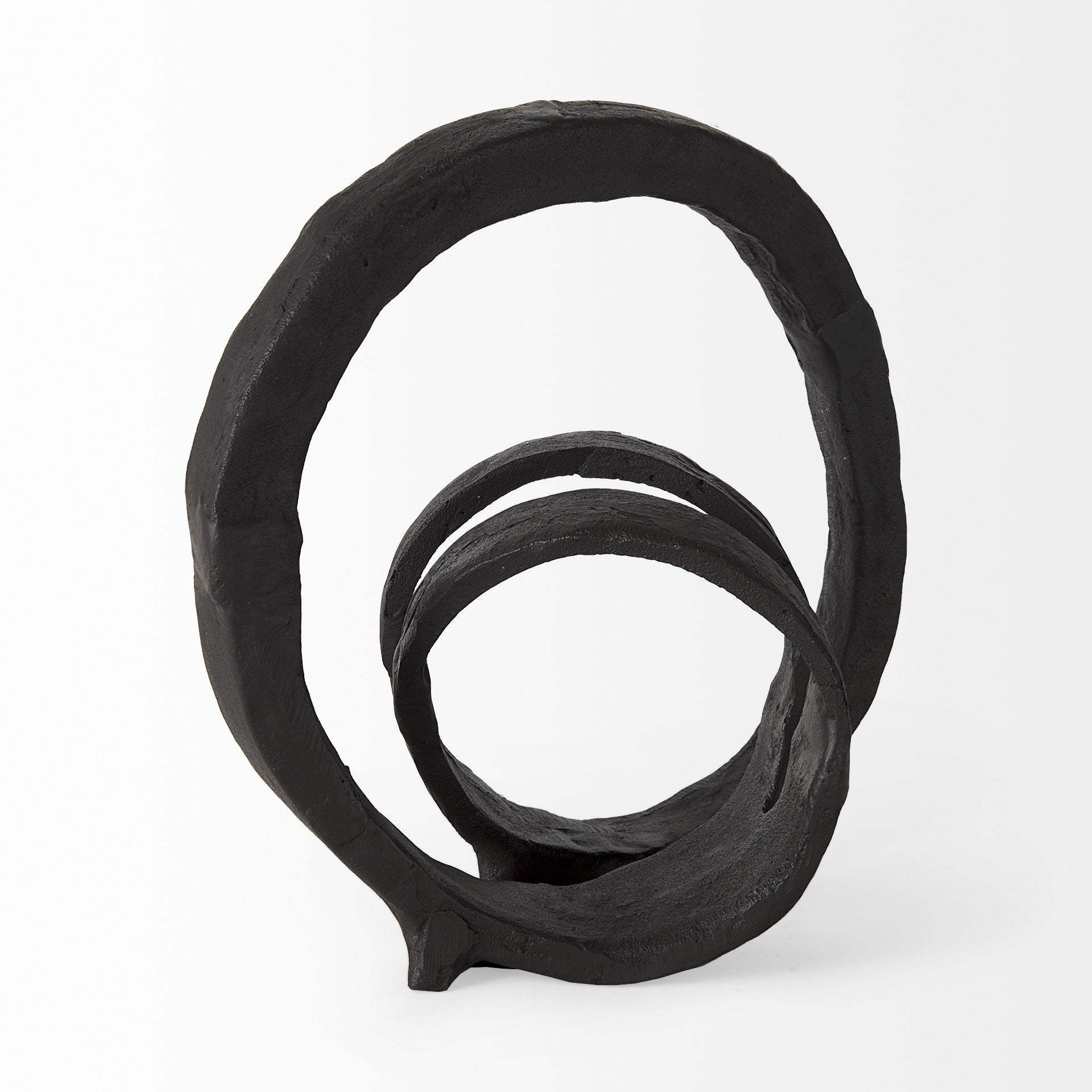 Black Metal Ribbon Loop Sculpture - Image 2