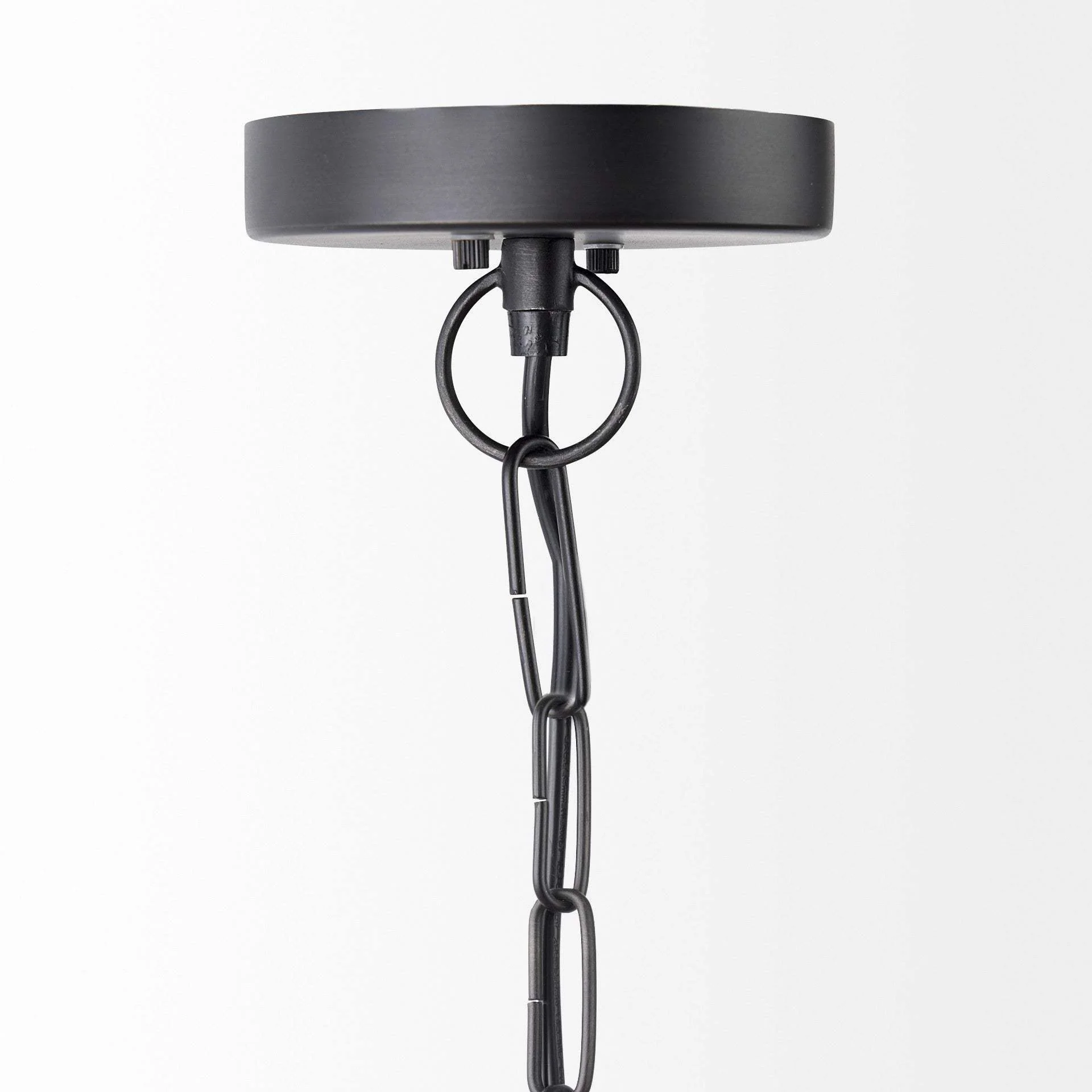 Black Metal Sphere Pendant Hanging Light - Image 4