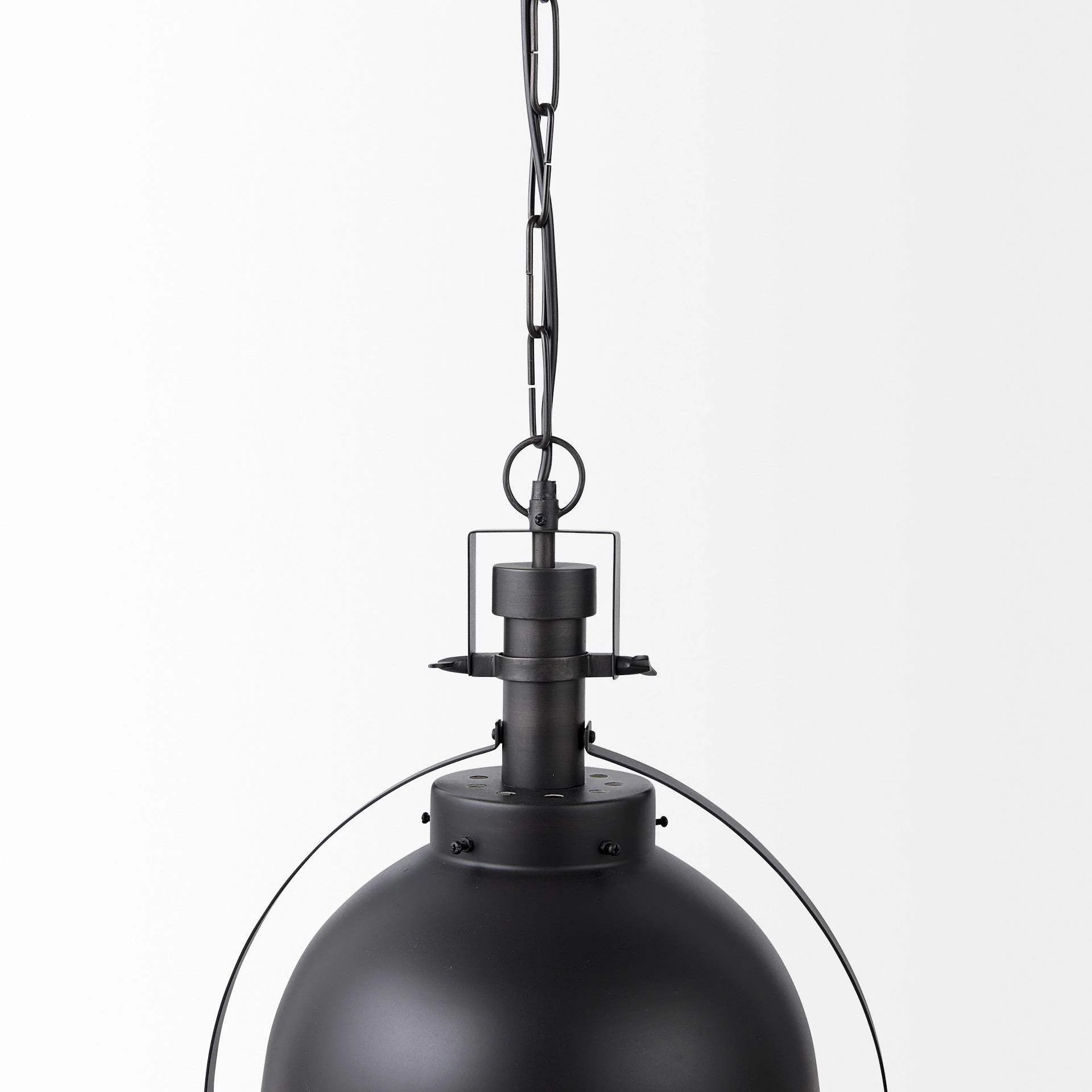 Black Metal Sphere Pendant Hanging Light - Image 6