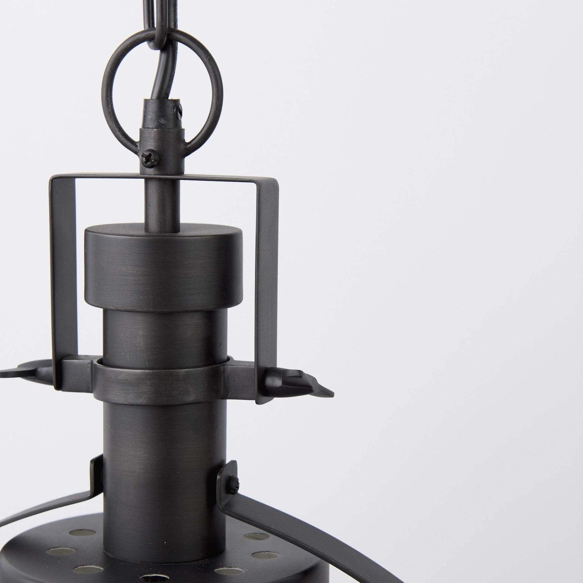Black Metal Sphere Pendant Hanging Light - Image 7