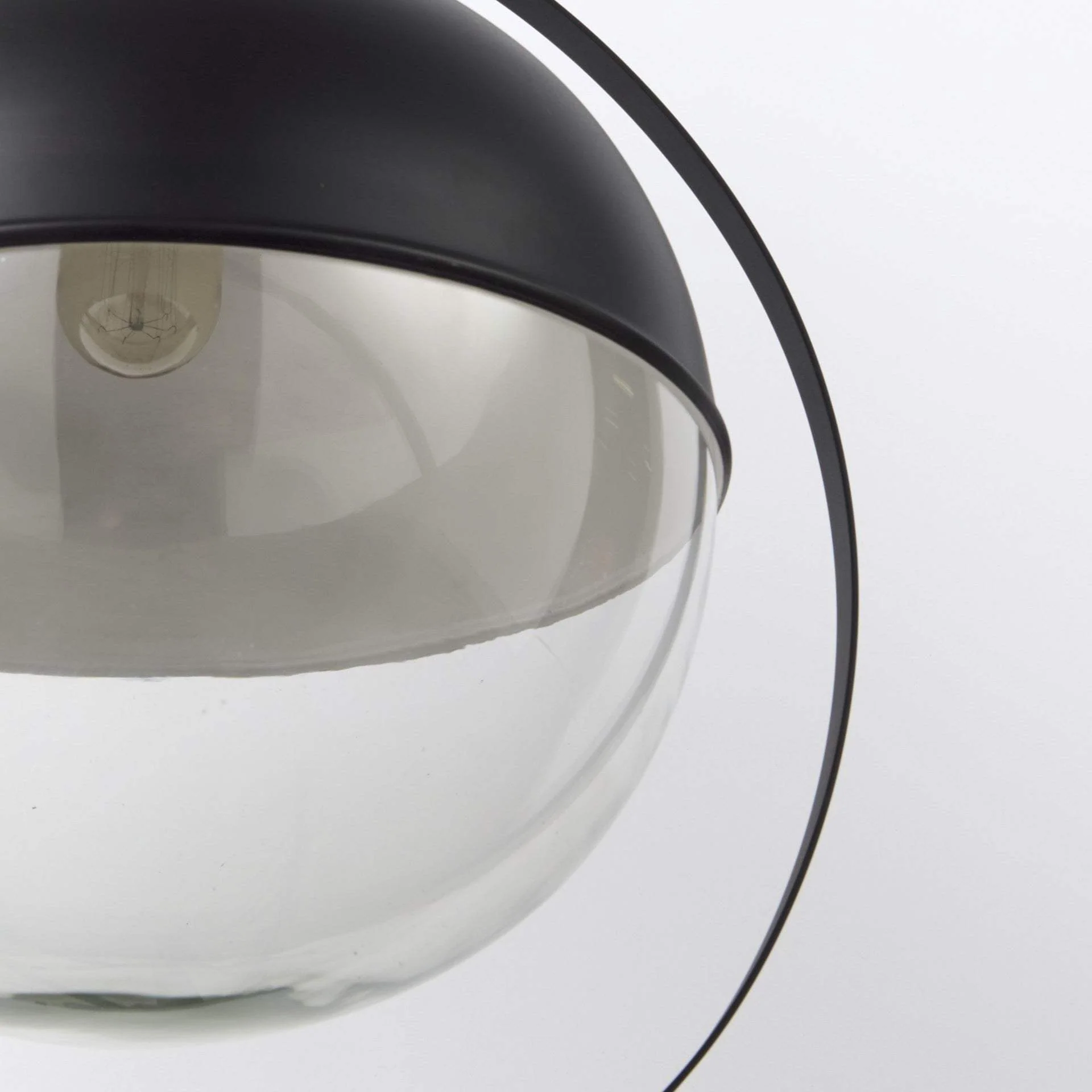 Black Metal Sphere Pendant Hanging Light - Image 8