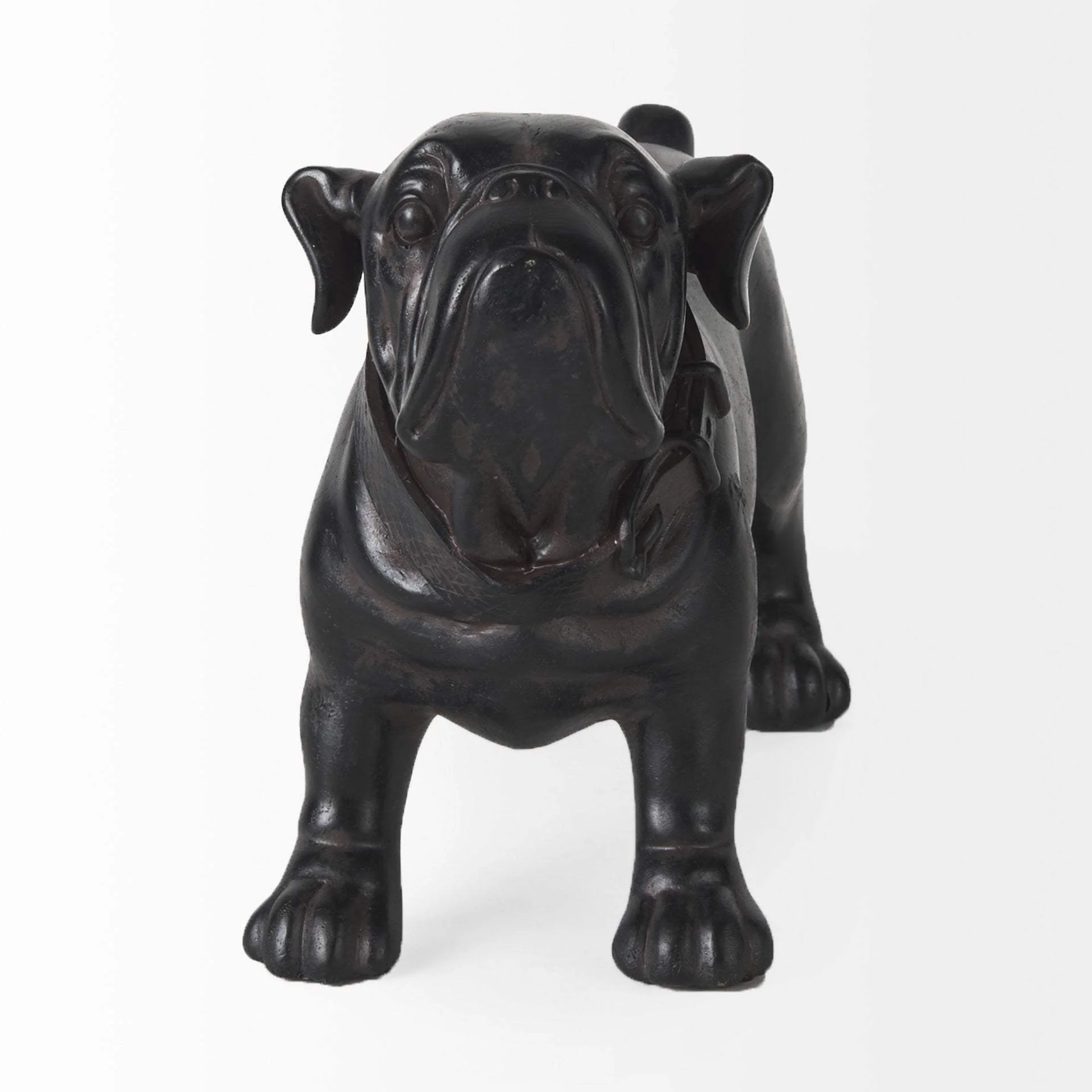 Black Resin Bulldog Sculpture - Image 2