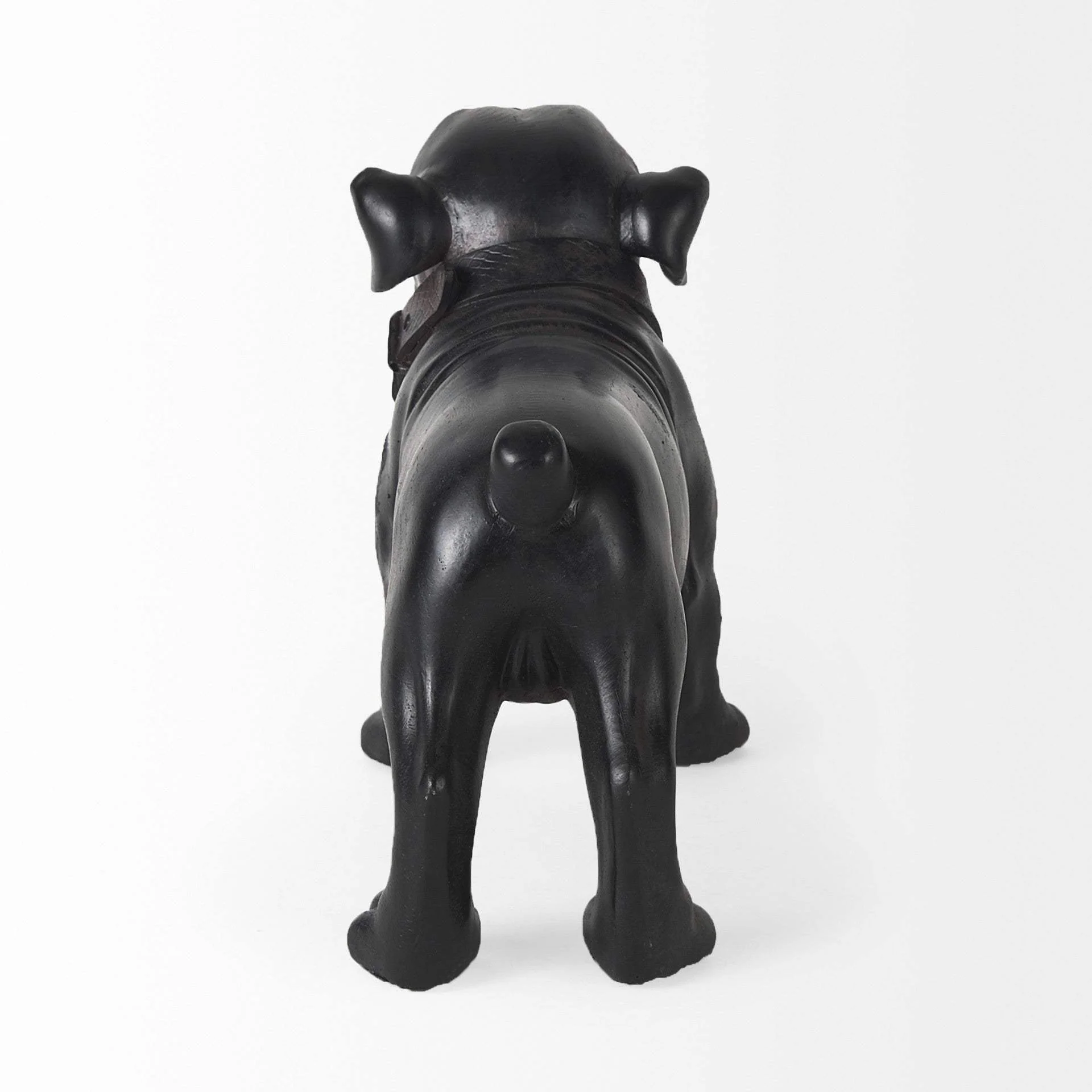 Black Resin Bulldog Sculpture - Image 4