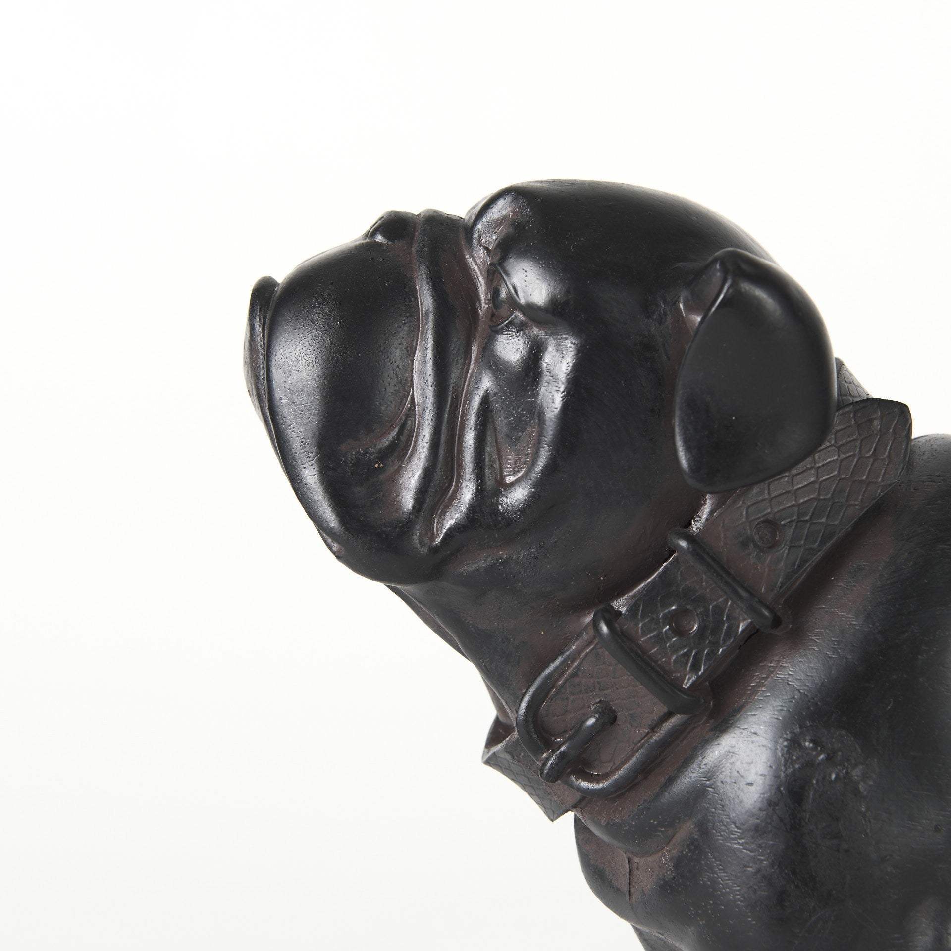 Black Resin Bulldog Sculpture - Image 7