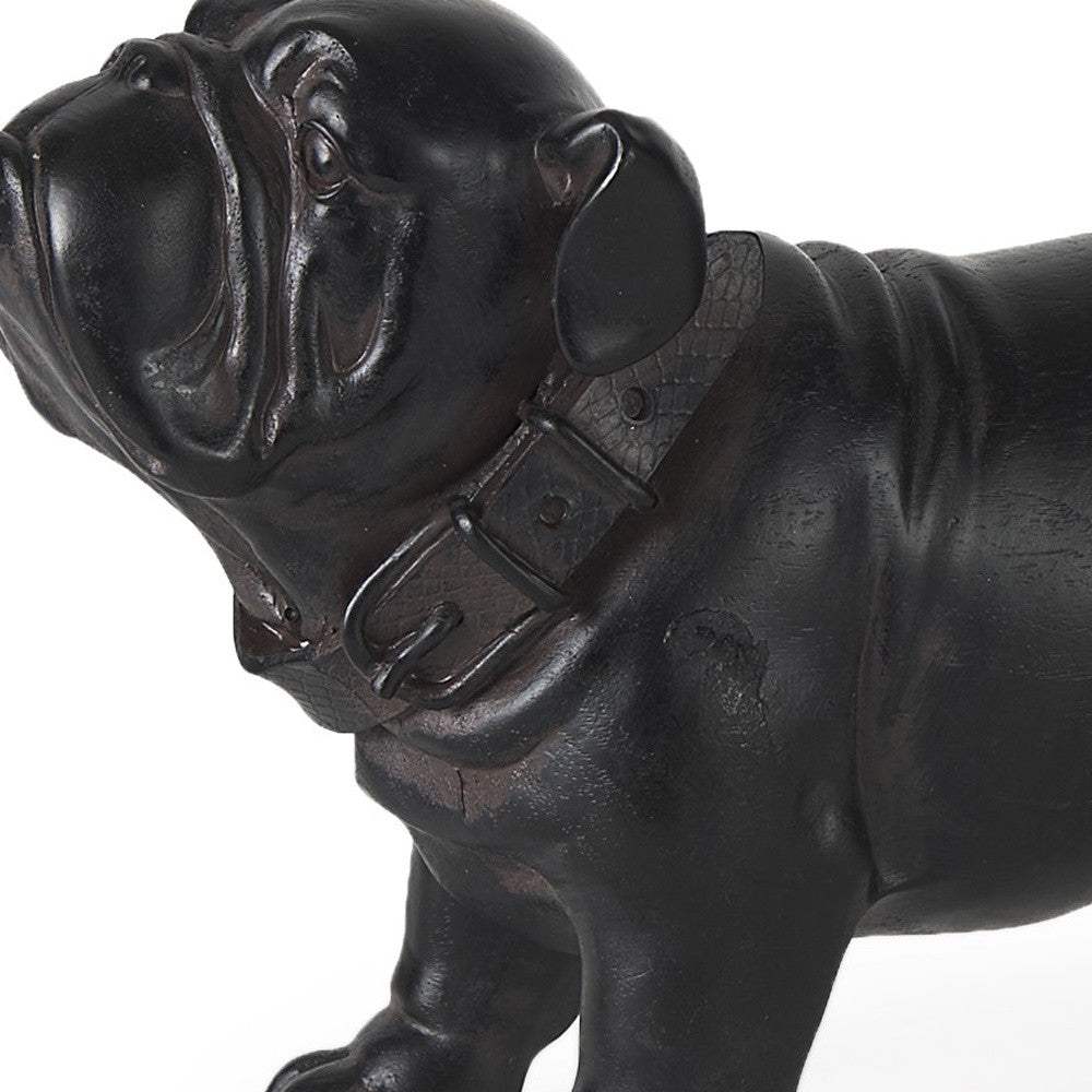 Black Resin Bulldog Sculpture - Image 9