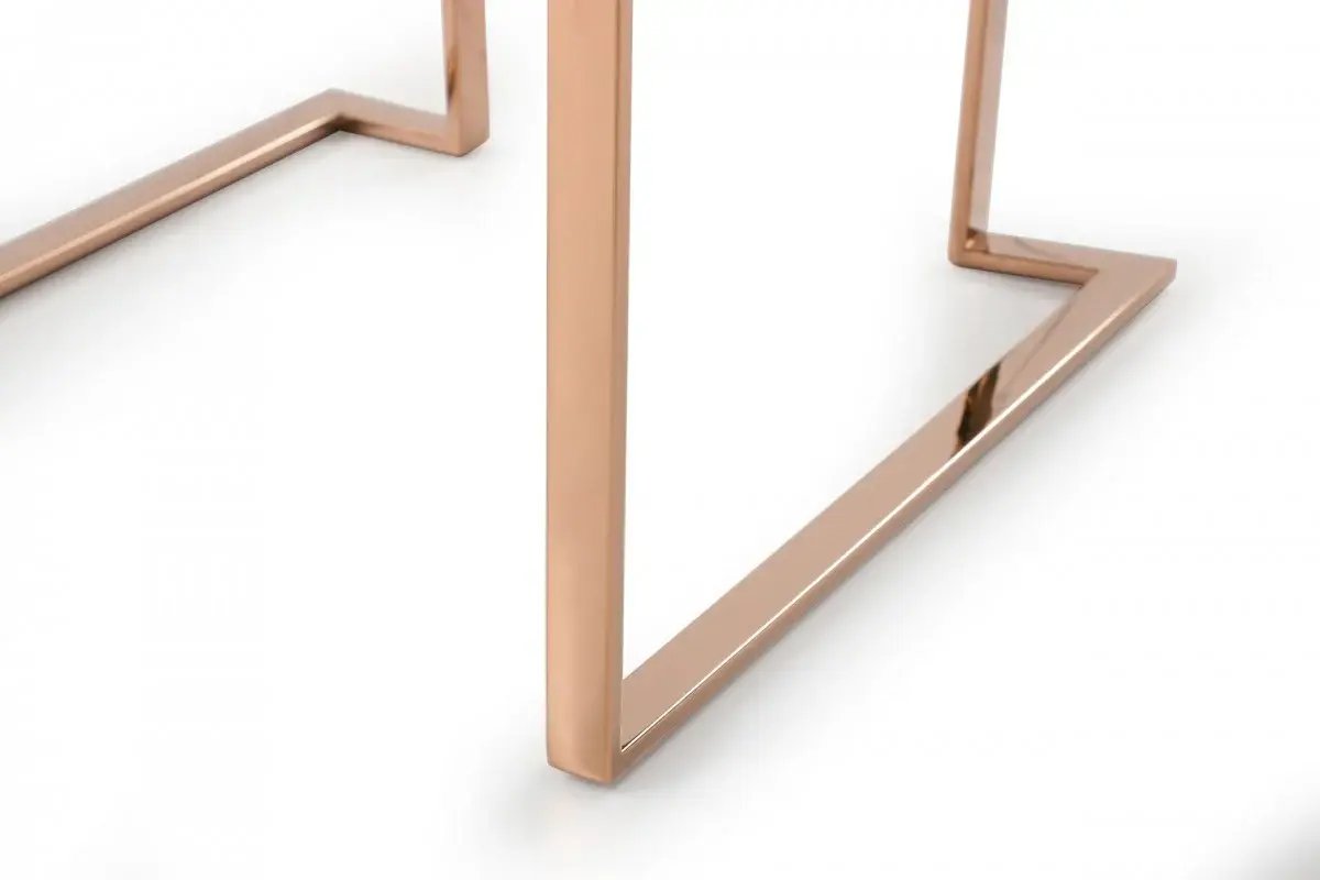 Black Rosegold Velvet Dining Chair - Image 8