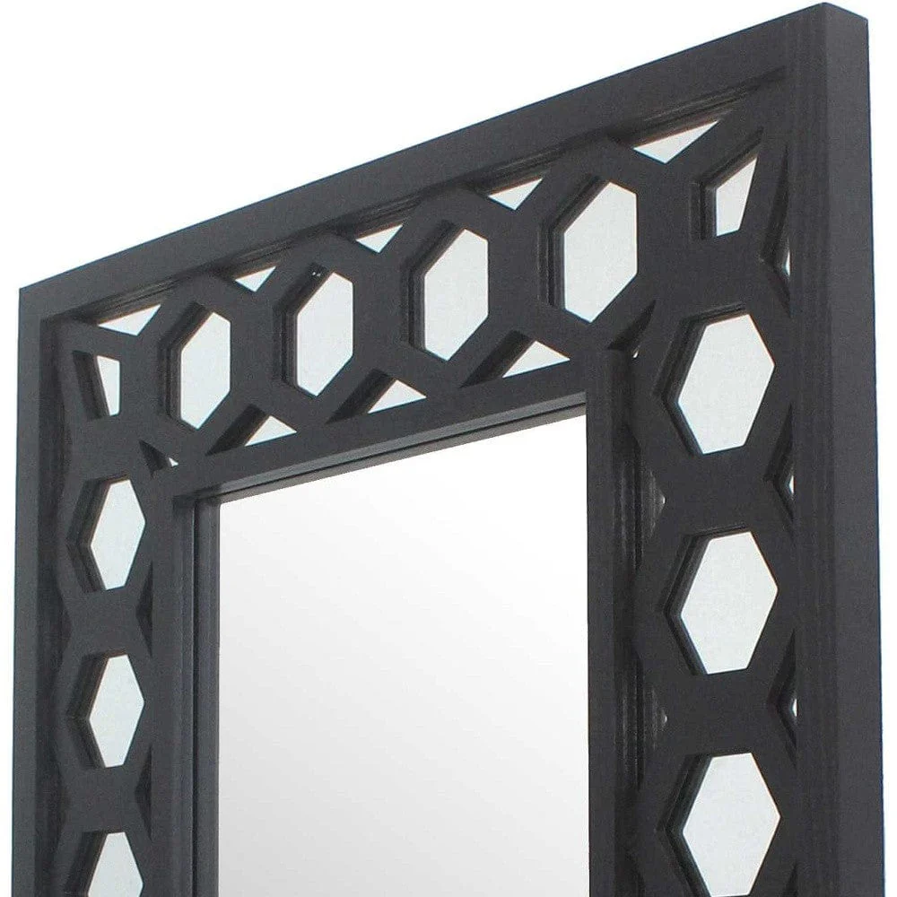 Black Square Accent Mirror - Image 3