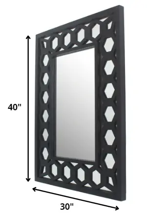 Black Square Accent Mirror - Image 5