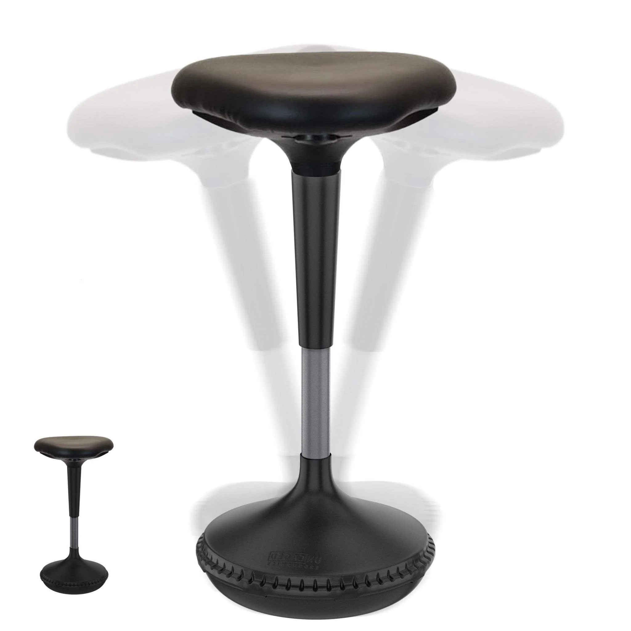 Black Tall Triangle Seat Swivel Active Balance Chair - Image 2