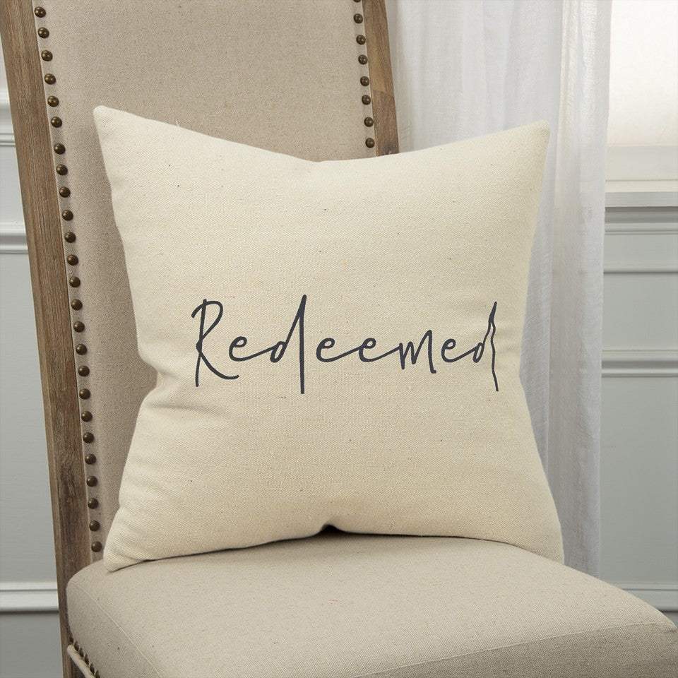 Black Taupe Canvas Redeemed Throw Pillow - Image 6