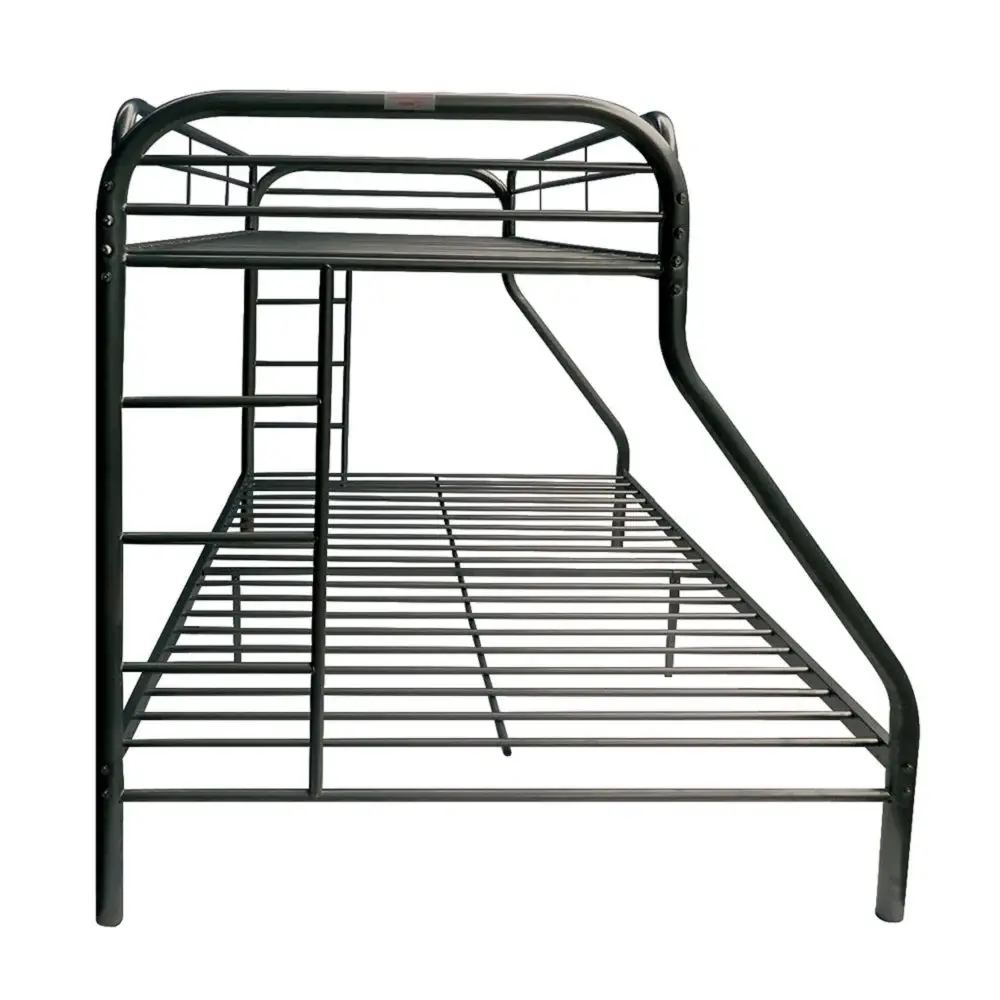 Black Twin Over Full Contemporary Metal Bunk Bed - Image 4
