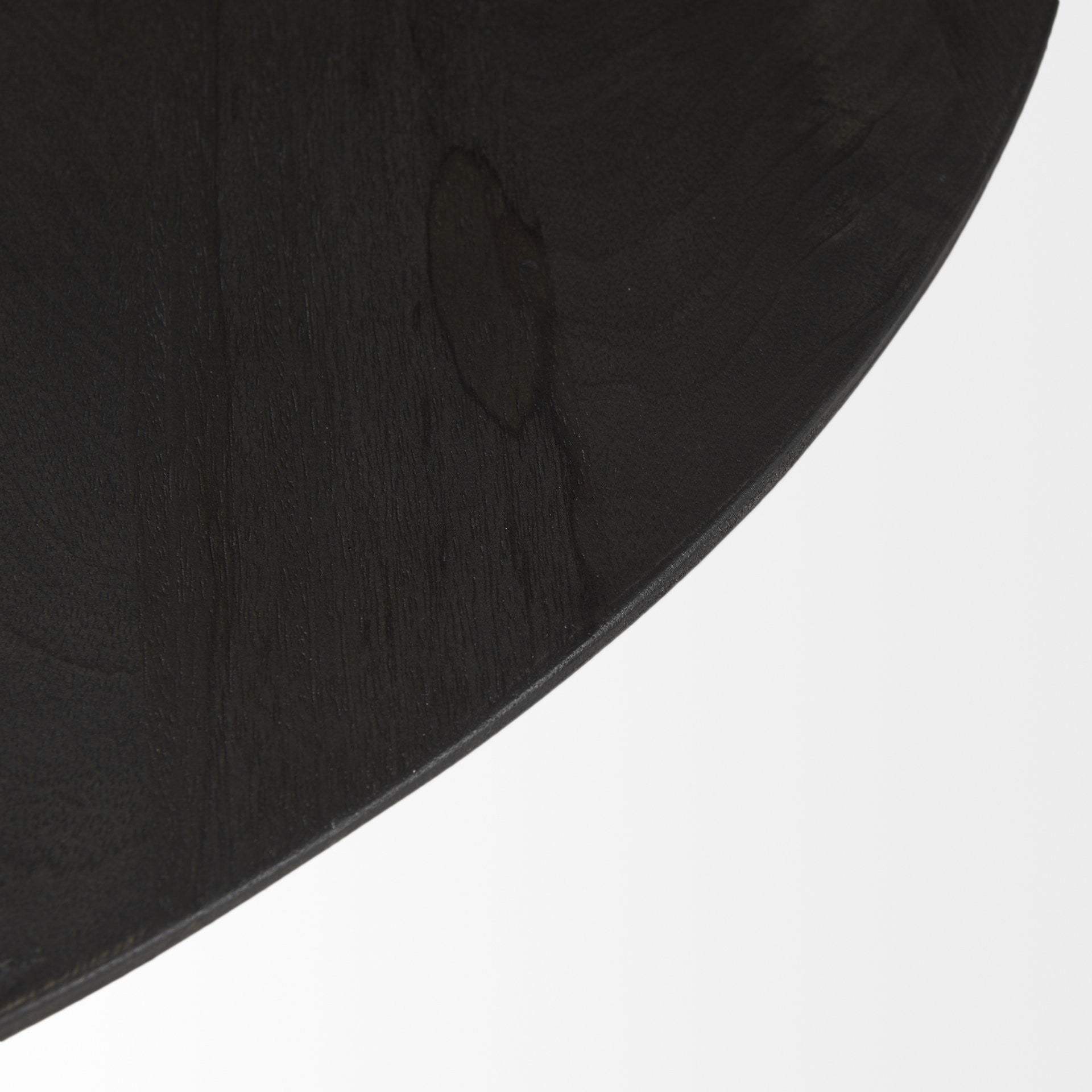 Black Wooden Pedestal Base Coffee Table - Image 4