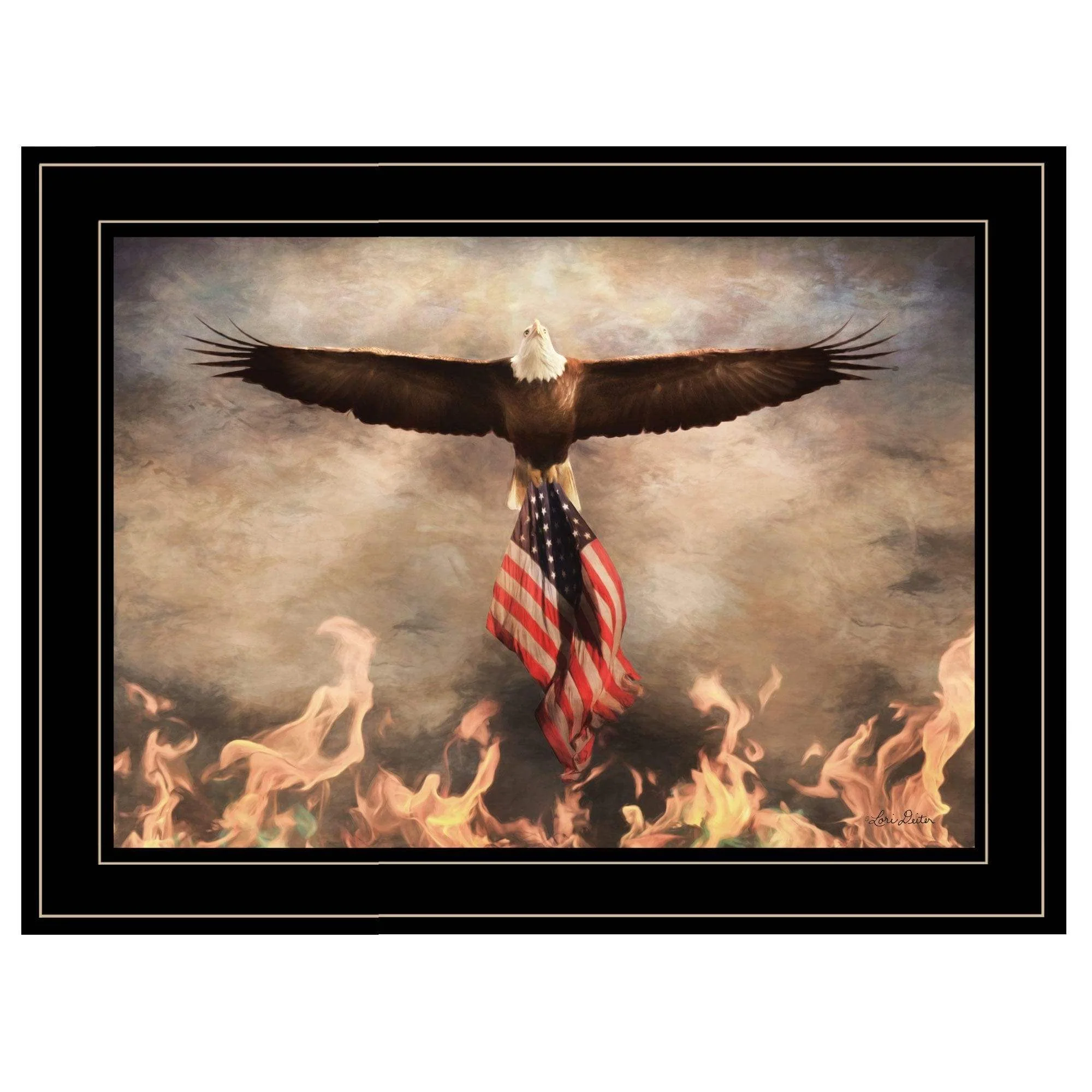 Blaze of Glory 2 Black Framed Print Wall Art - Image 2