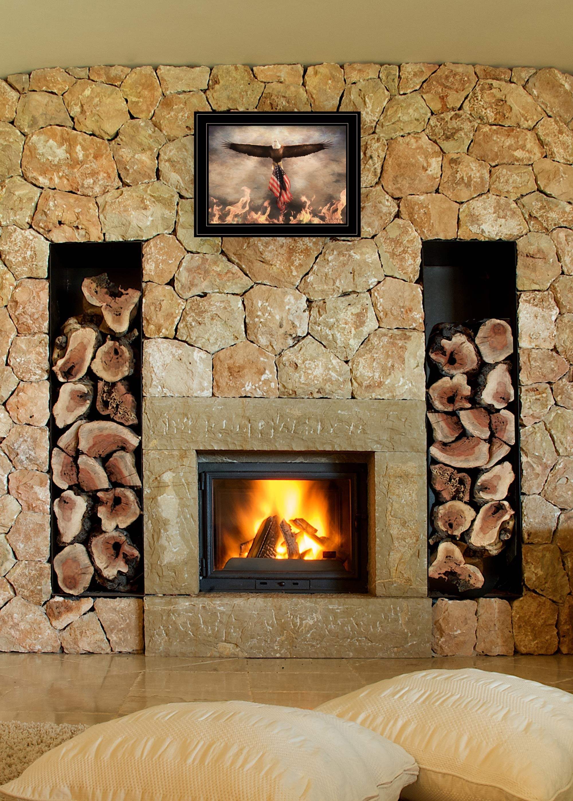 Blaze of Glory 2 Black Framed Print Wall Art - Image 4