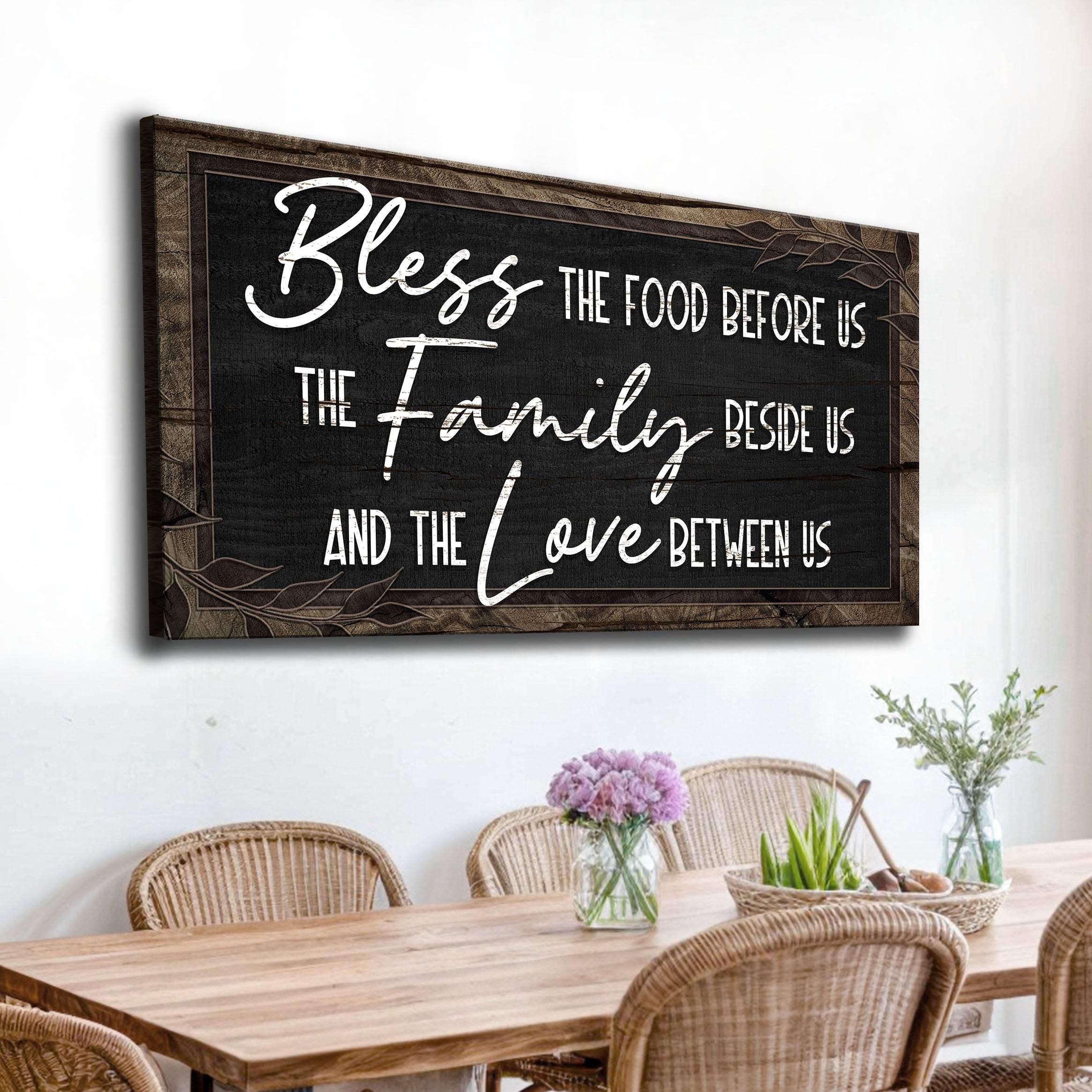 Bless The Food Before Us And The Love Between Us Sign III - Image 3