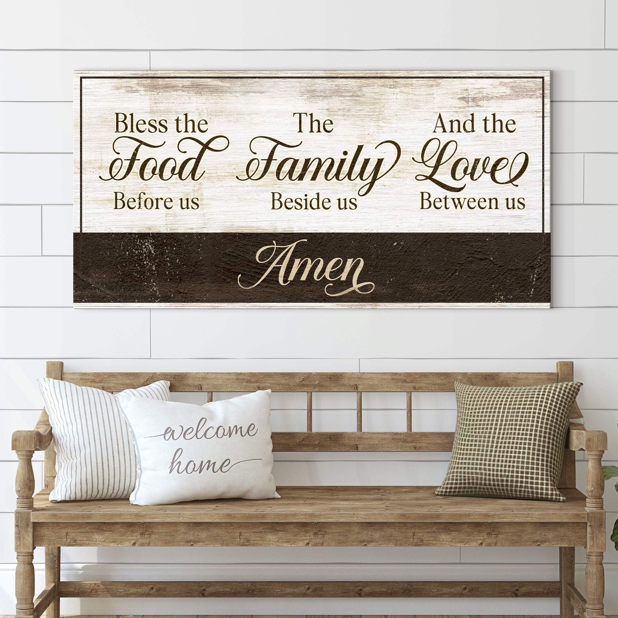 Bless The Food Before Us And The Love Between Us Sign V - Image 3